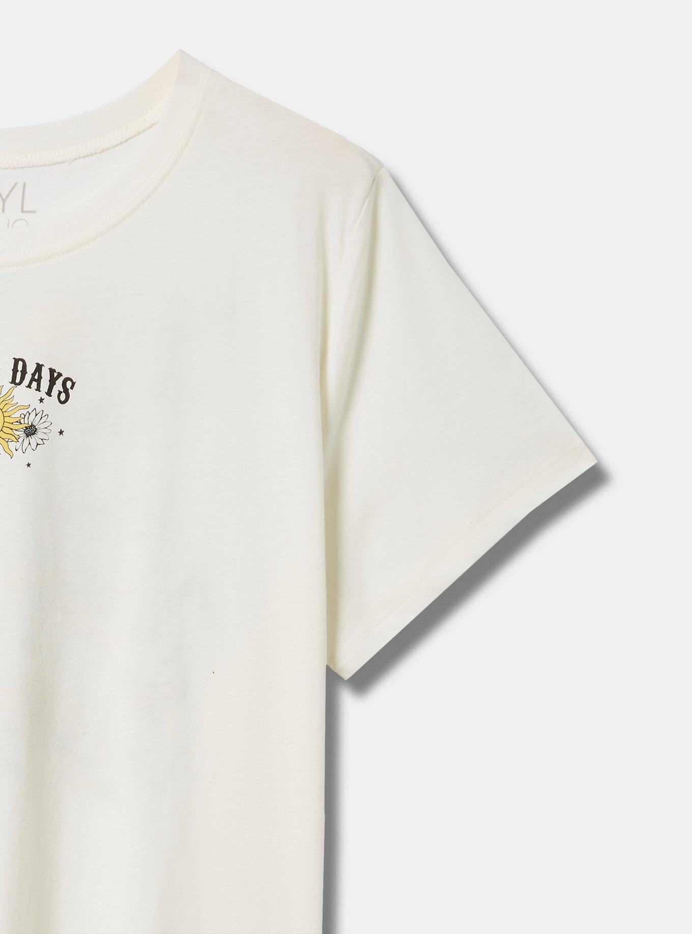 No Bad Days Classic Fit Cotton Crew Neck Tee, MARSHMALLOW, alternate