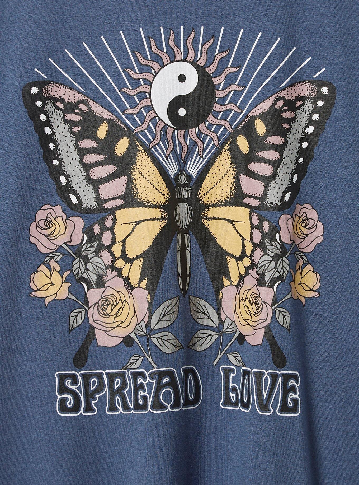 Butterfly crew neck tee best sale