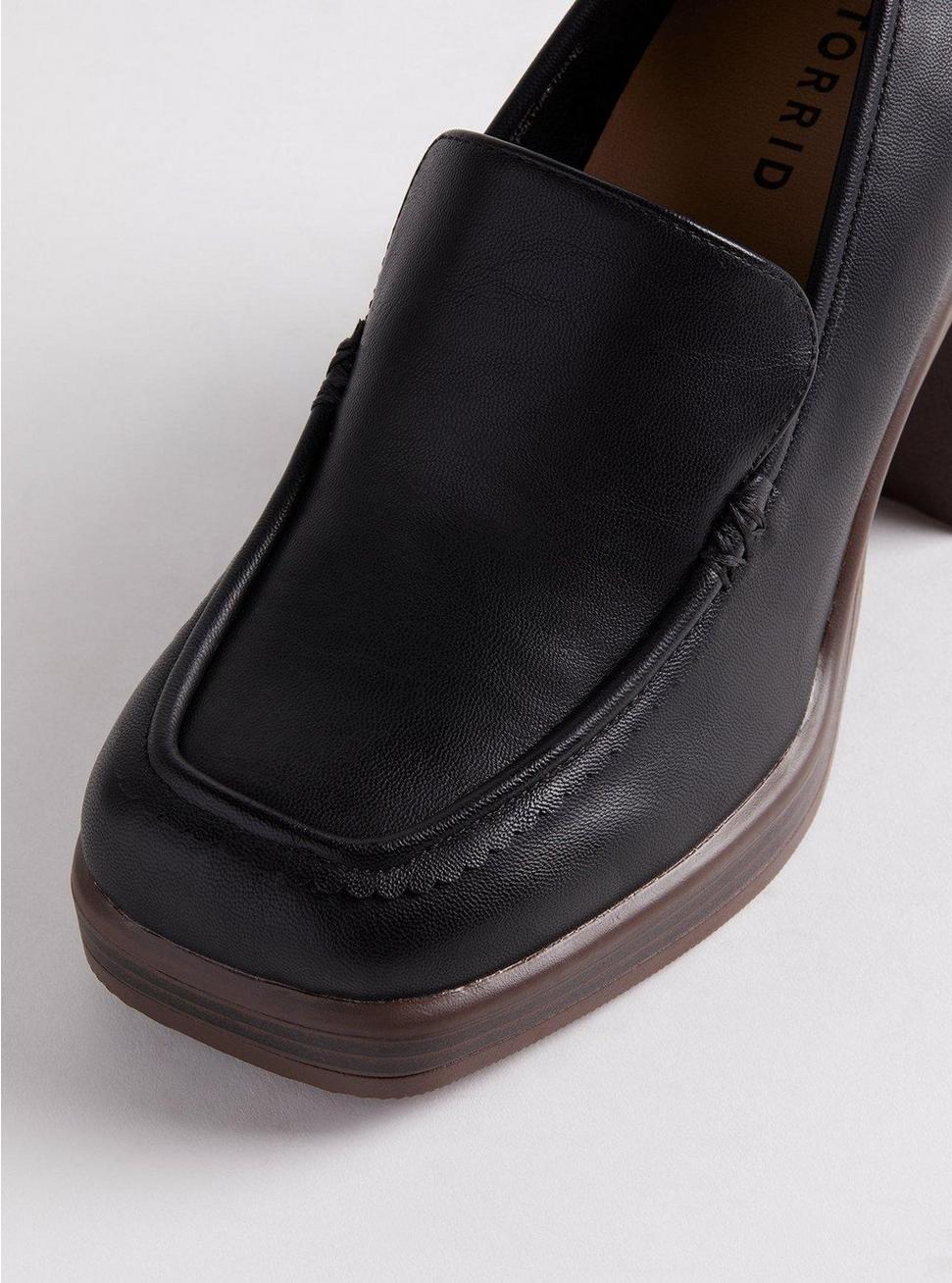Mock Toe Platform Loafer (WW), BLACK, alternate