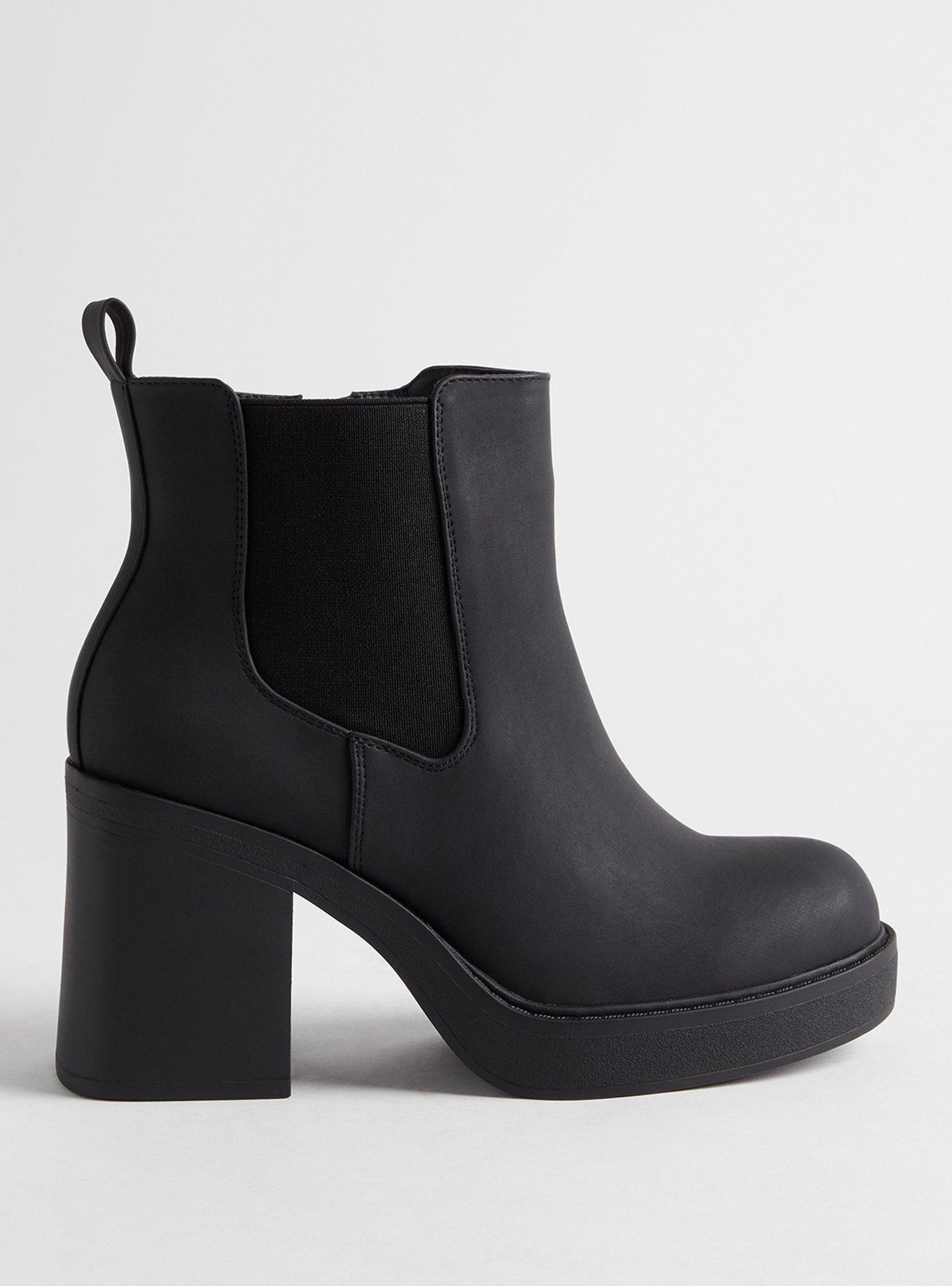 Platform Chelsea Rain Bootie (WW), BLACK, alternate
