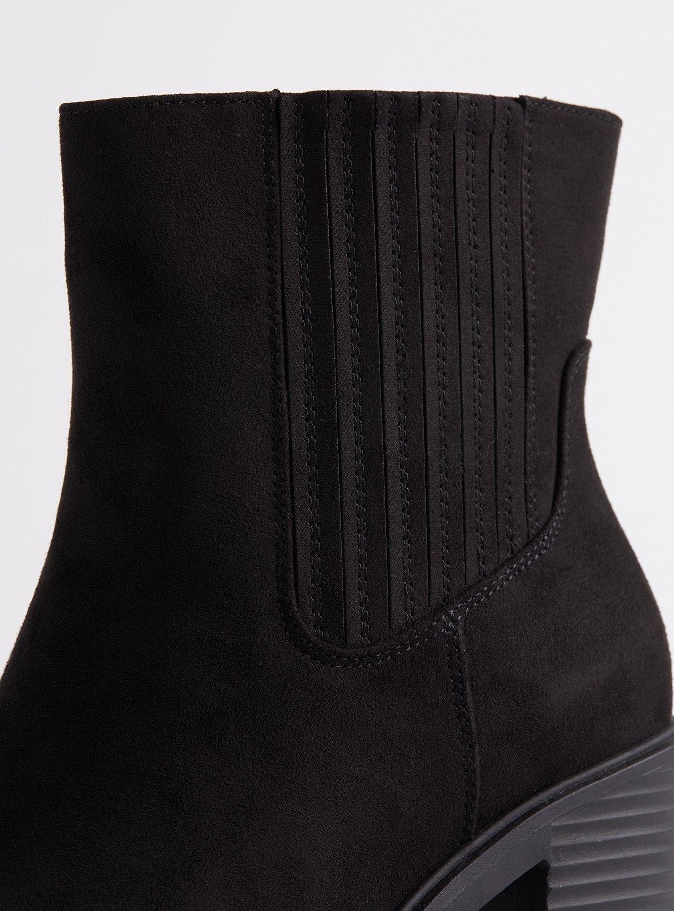 Platform Bootie (WW), BLACK FAUX SUEDE, alternate