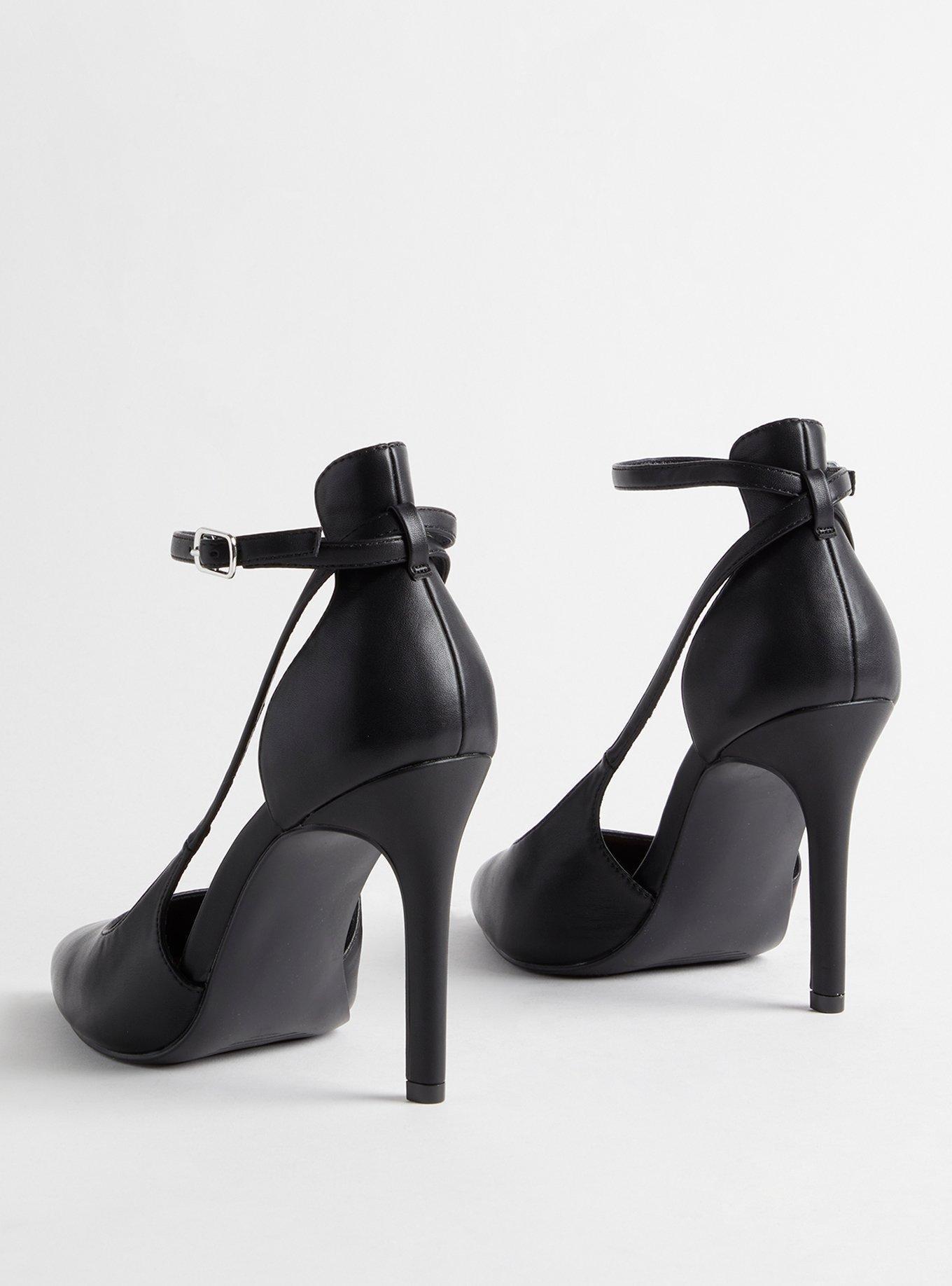 Oblique Strap Leather Stiletto