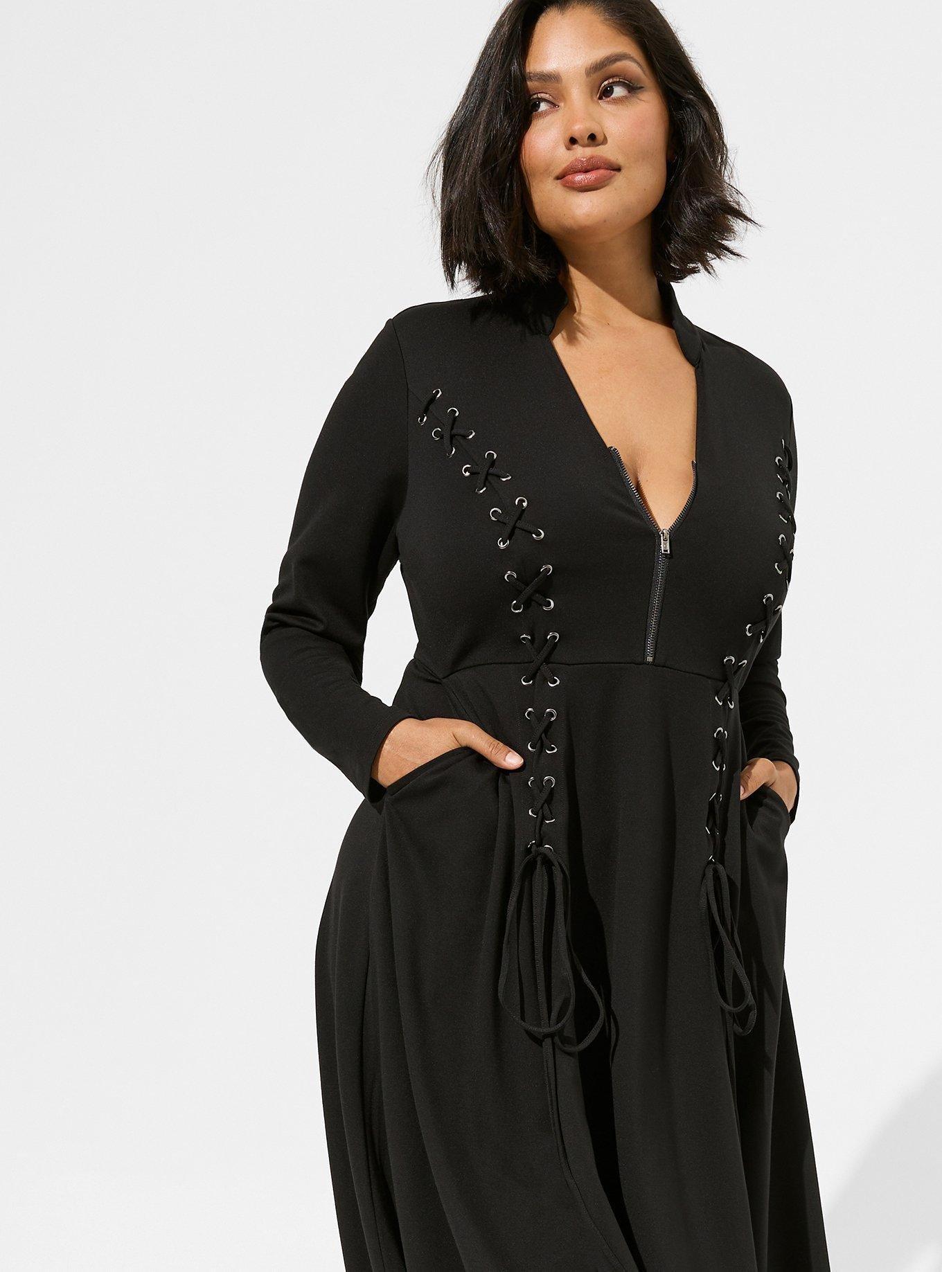 Plus Size Black Dress, Winter Maxi Dress, Plus Size Clothing, Long Sleeve  Dress, Gothic Dress, Pocket Dress, Warm Dress, Plus Size Clothing -   Canada