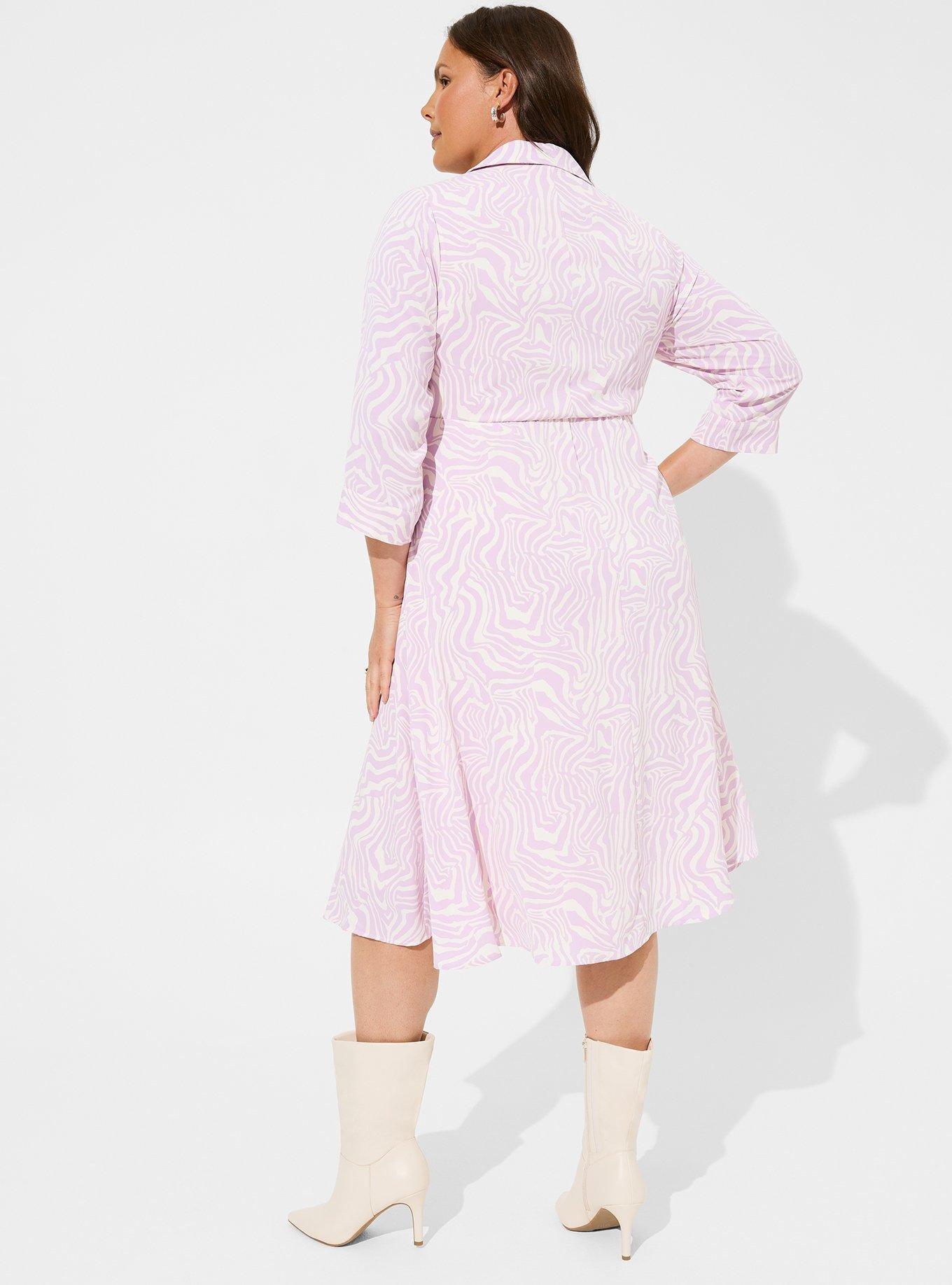 Midi Studio Crepe De Chine Collared Shirt Dress