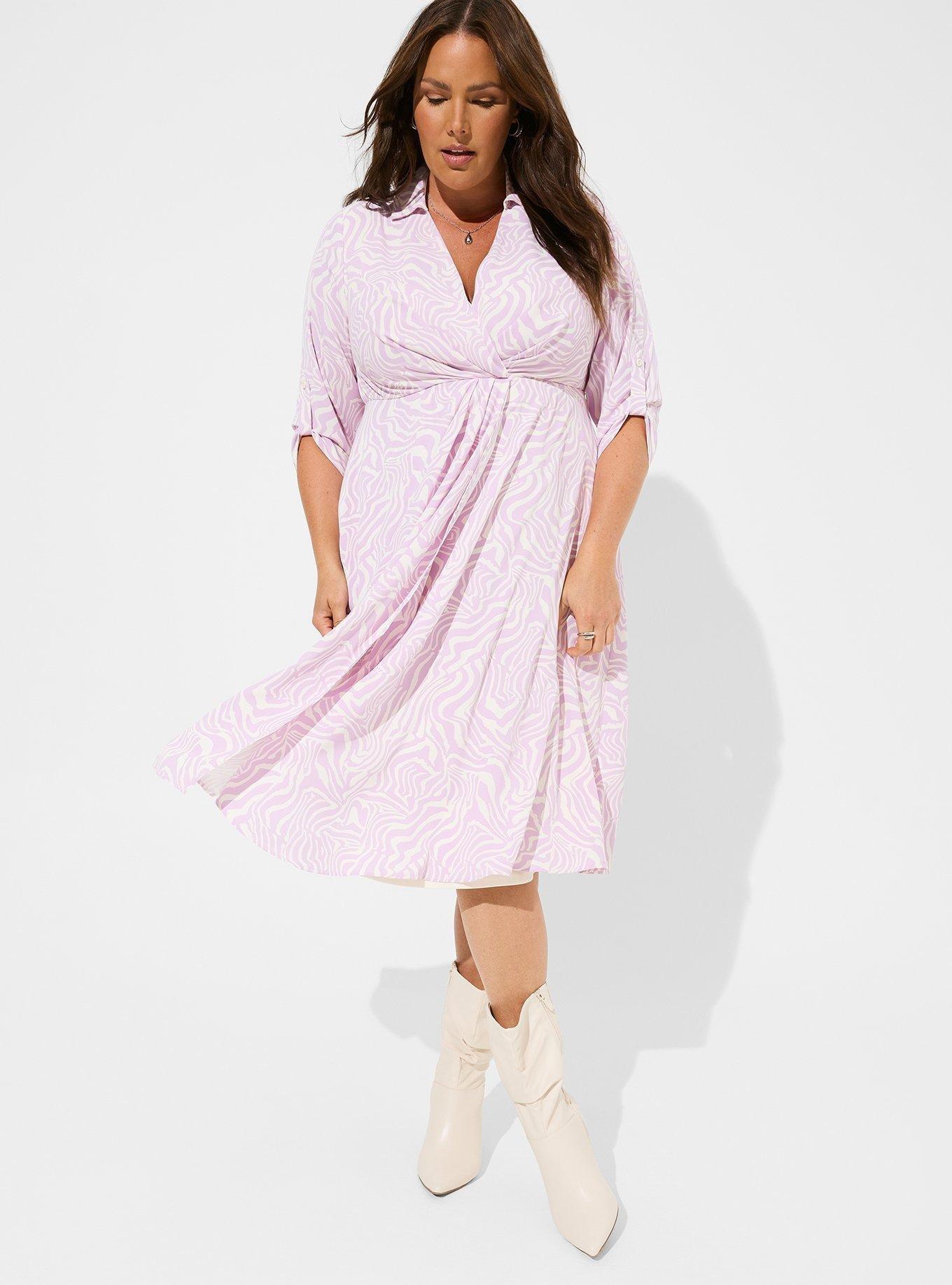 Midi Studio Crepe De Chine Collared Shirt Dress