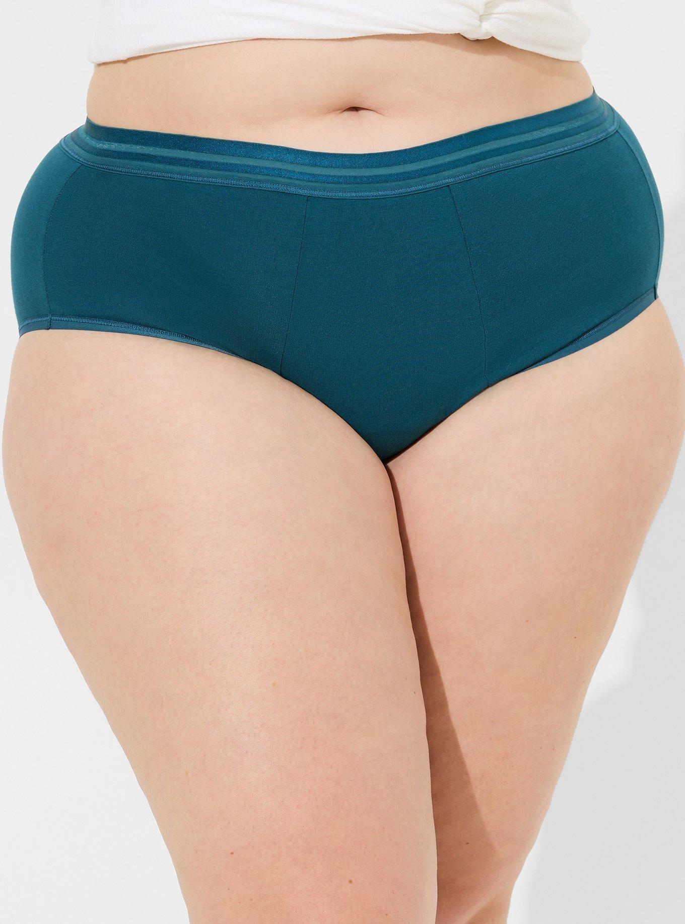 Plus Size - Cotton Mid-Rise Brief Logo Panty - Torrid