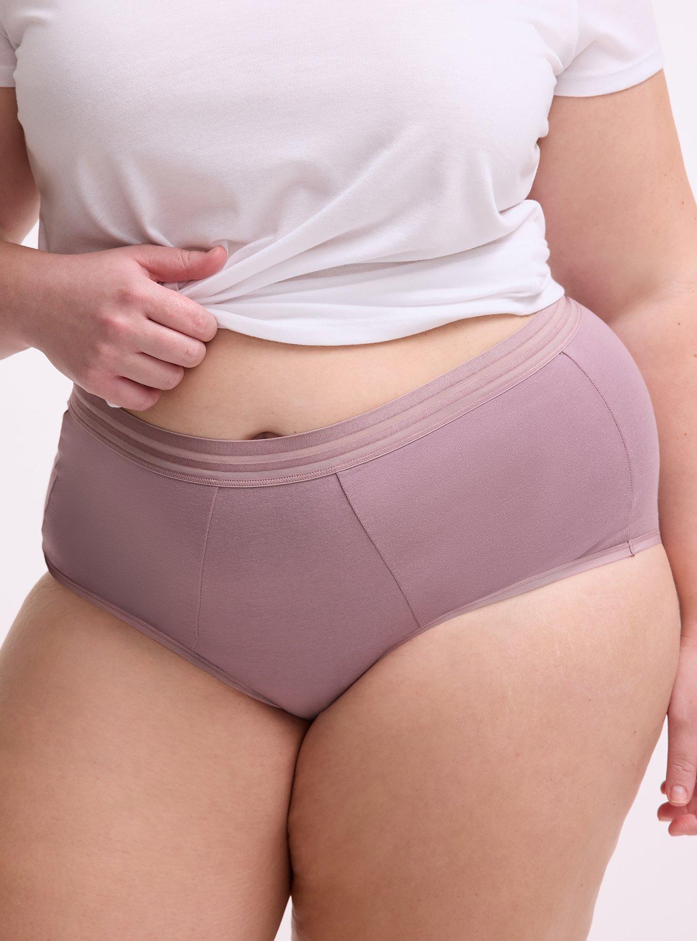 Leakproof Cotton Mid-Rise Hipster Panty, TOADSTOOL, alternate