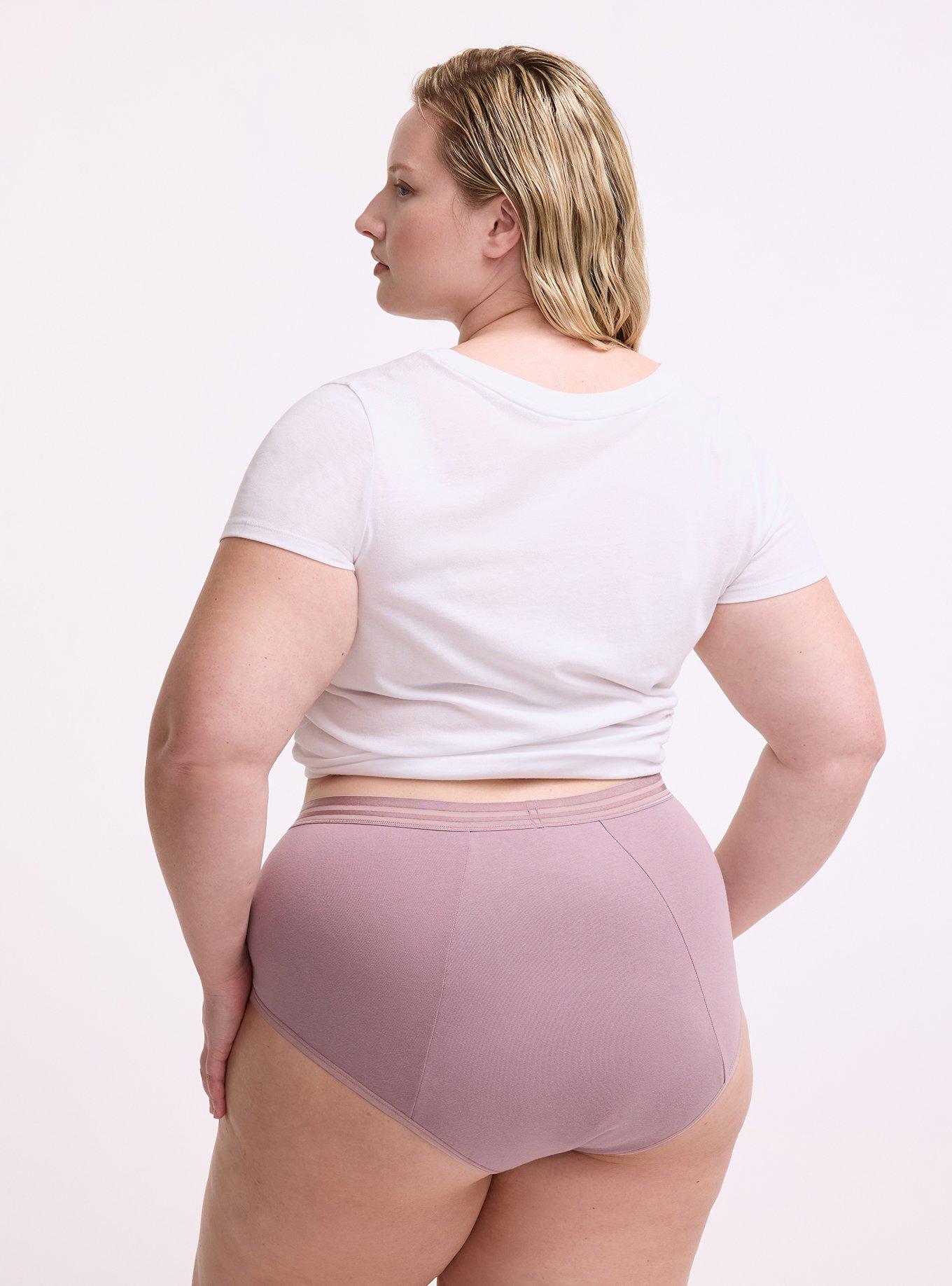 Leakproof Cotton Mid-Rise Hipster Panty, TOADSTOOL, alternate