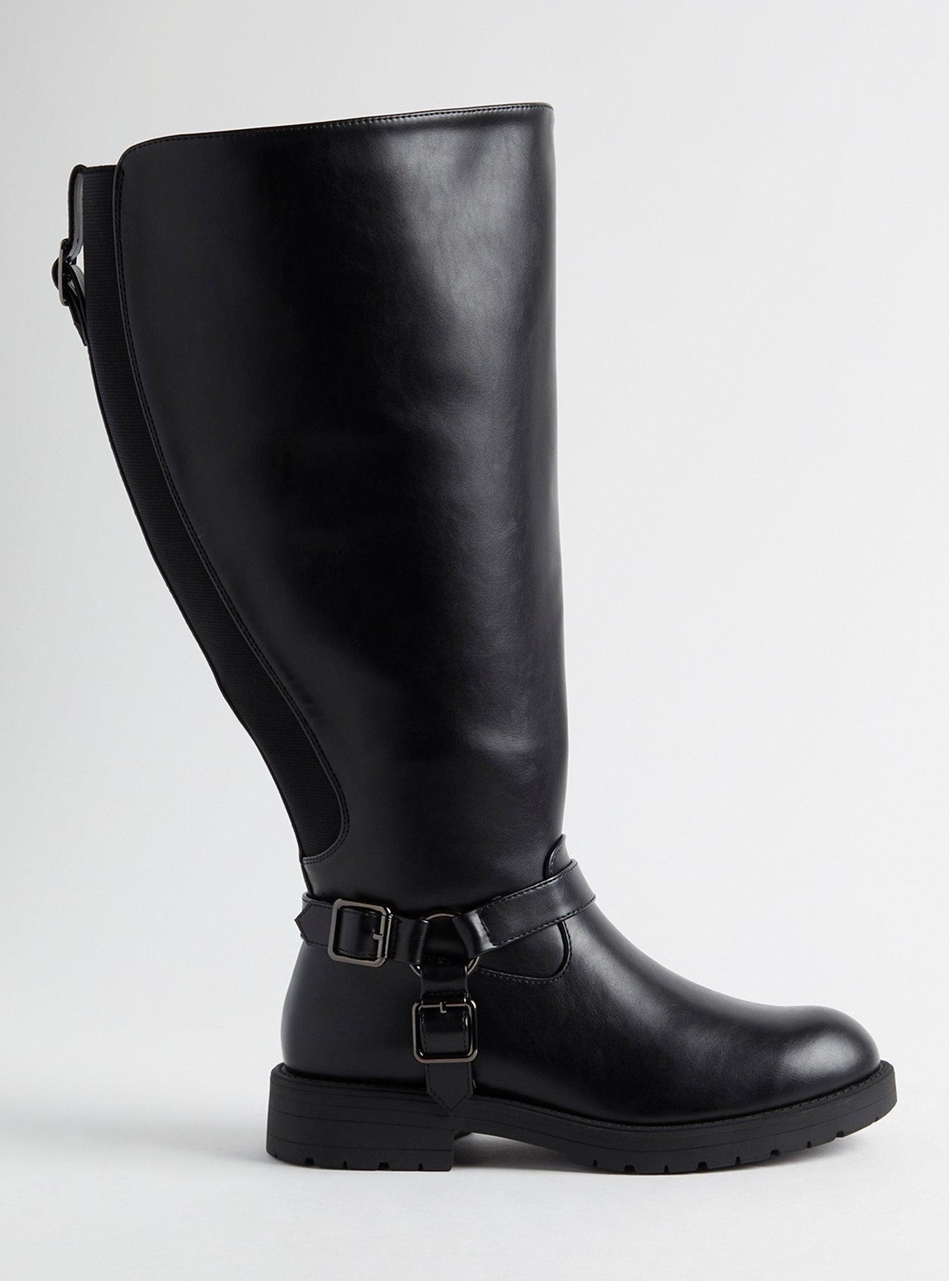 Plus Size Moto Flat Knee Boot WW Torrid