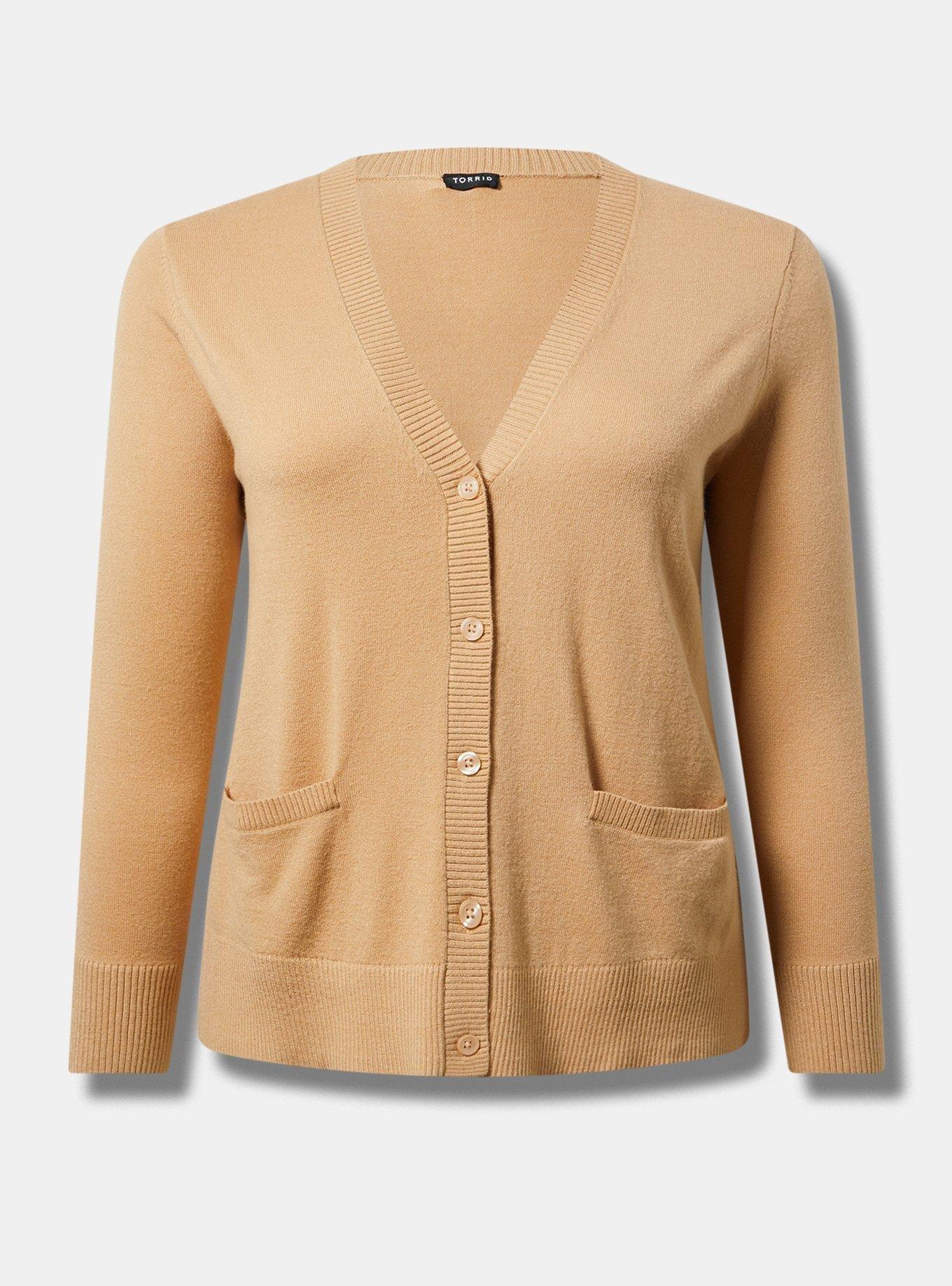 Plus Size - Everyday Soft V-Neck Pocket Cardigan Sweater