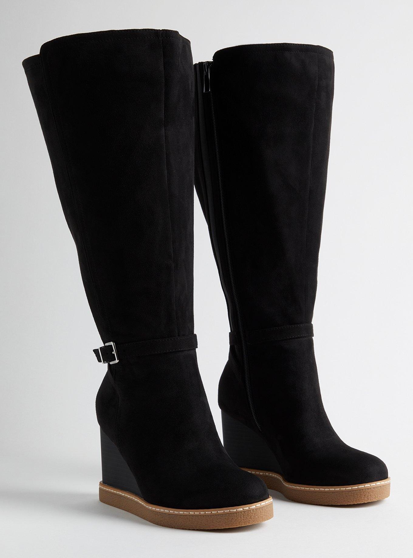 Buckle Wedge Knee Boot (WW