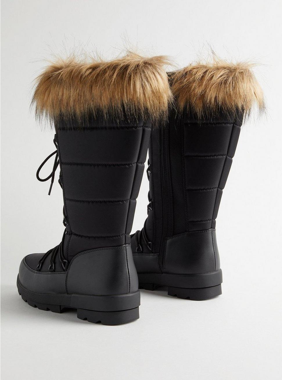 Plus Size Cold Weather Knee Boot (WW), BLACK, alternate