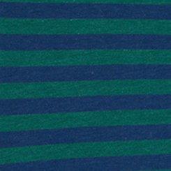 Plus Size Leakproof Cotton Mid-Rise Brief Panty, PUNK STRIPE MEDIEVAL BLUE JUNE BUG, swatch