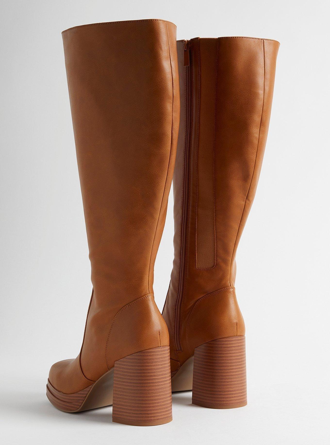 Platform Knee Boot (WW), TAN BEIGE, alternate