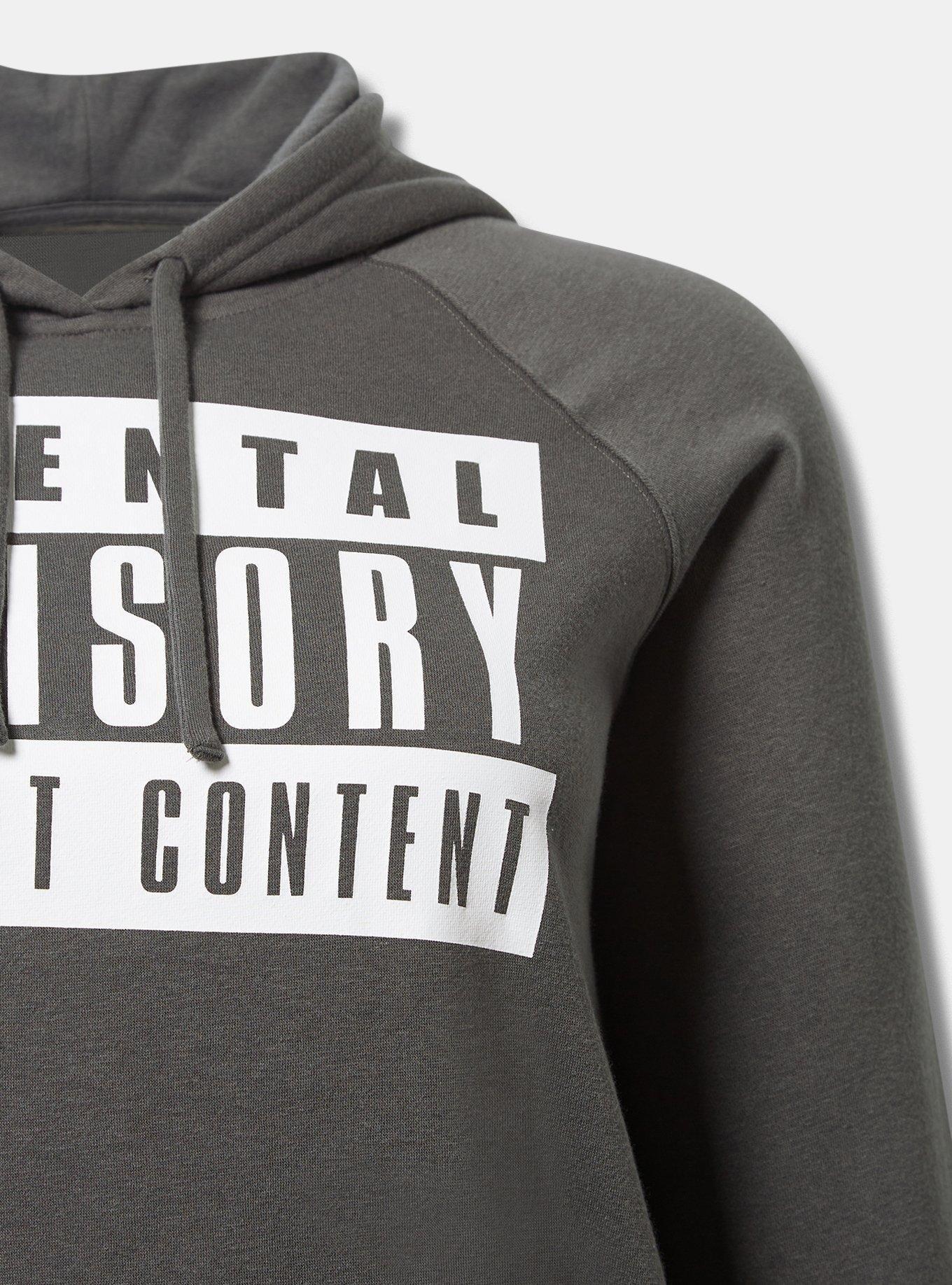 Parental Advisory Cozy Fleece Hoodie, VINTAGE BLACK, alternate
