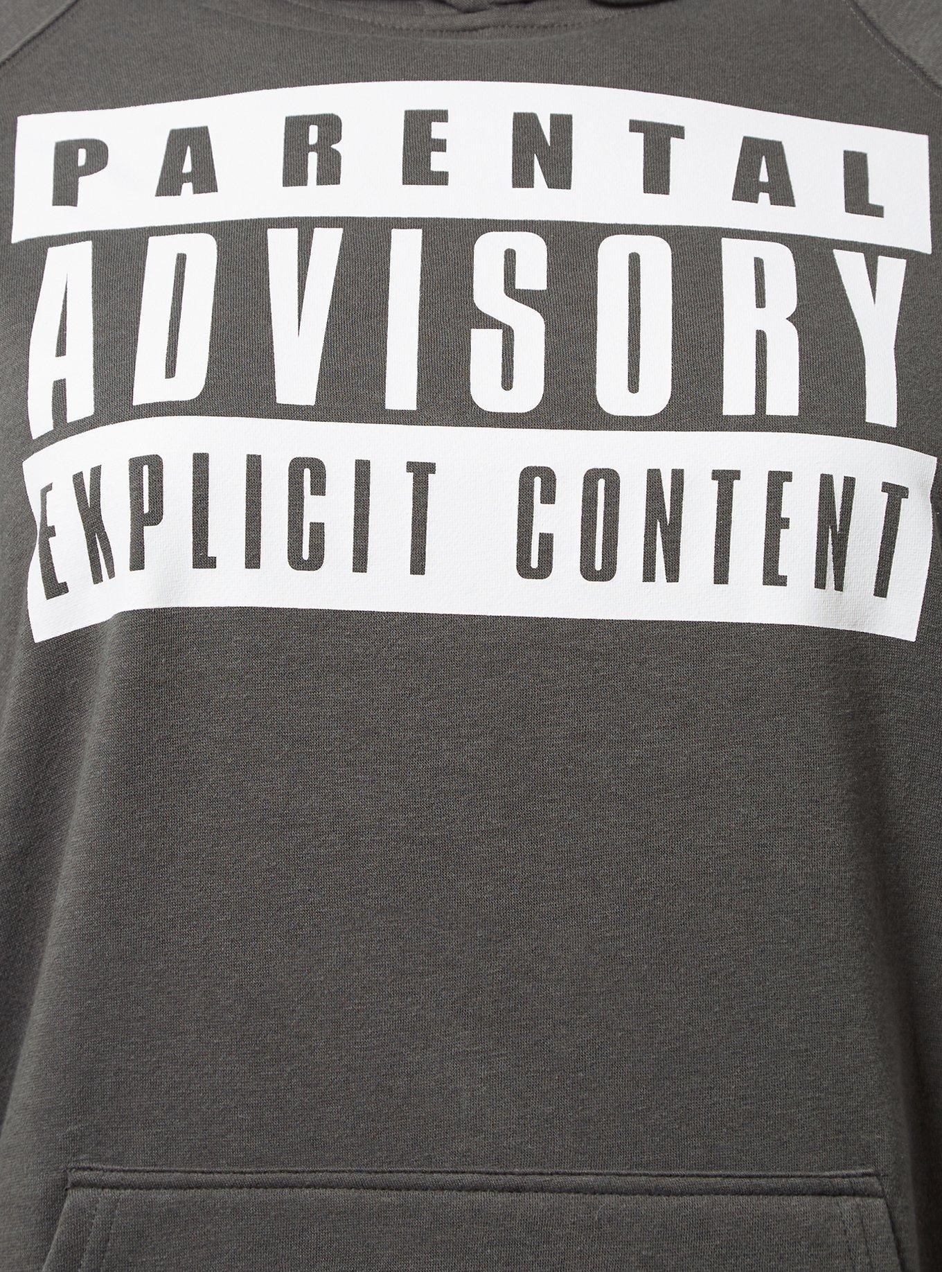 Parental Advisory Cozy Fleece Hoodie, VINTAGE BLACK, alternate