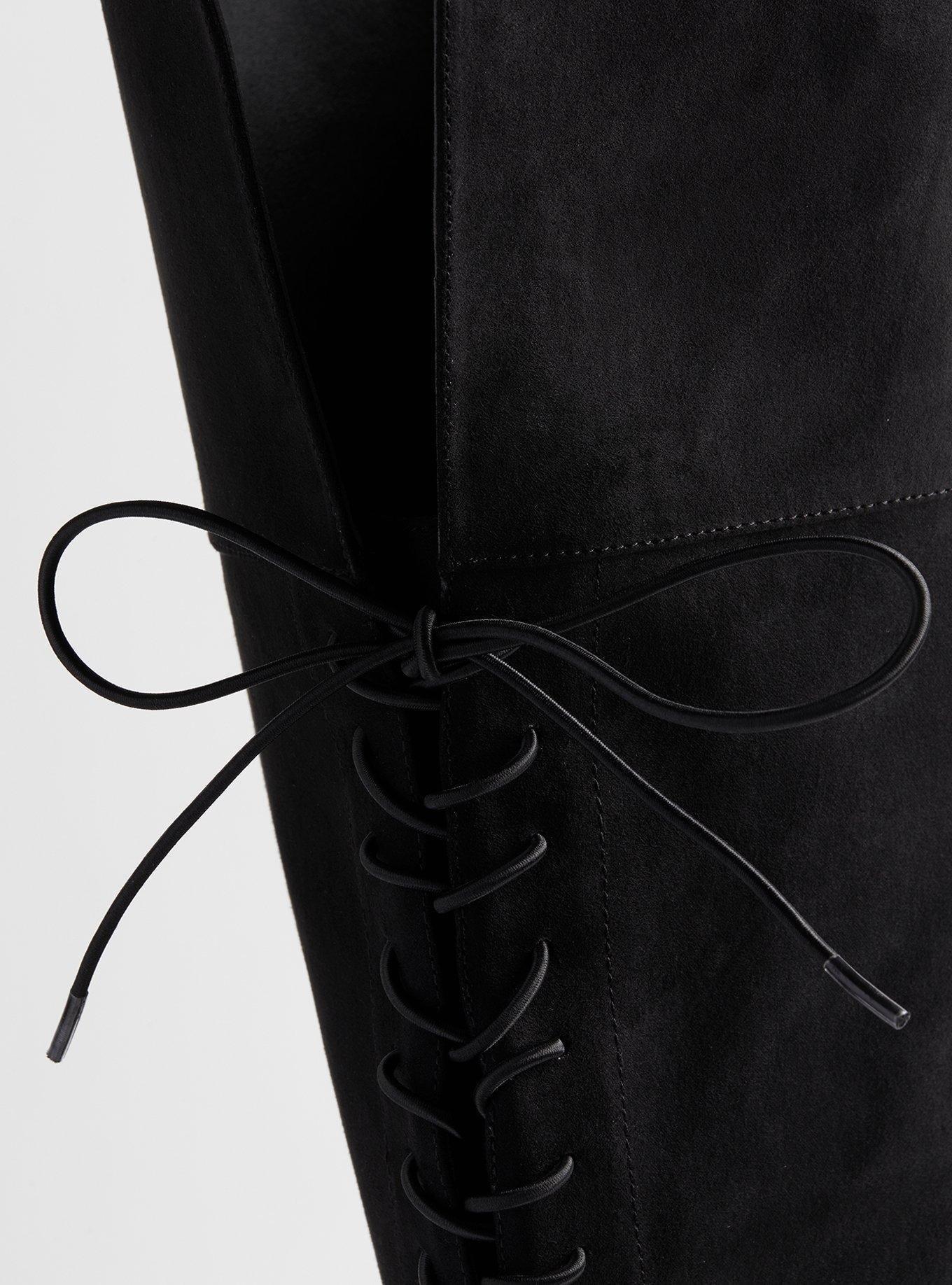 Laceup Back Platform Stiletto Over-The-Knee Boot (WW)