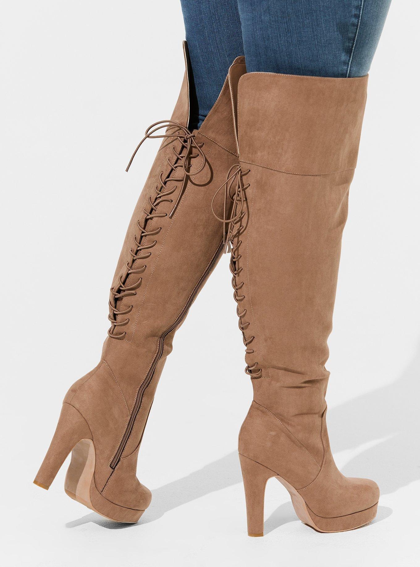 Lace up back on sale over the knee boots