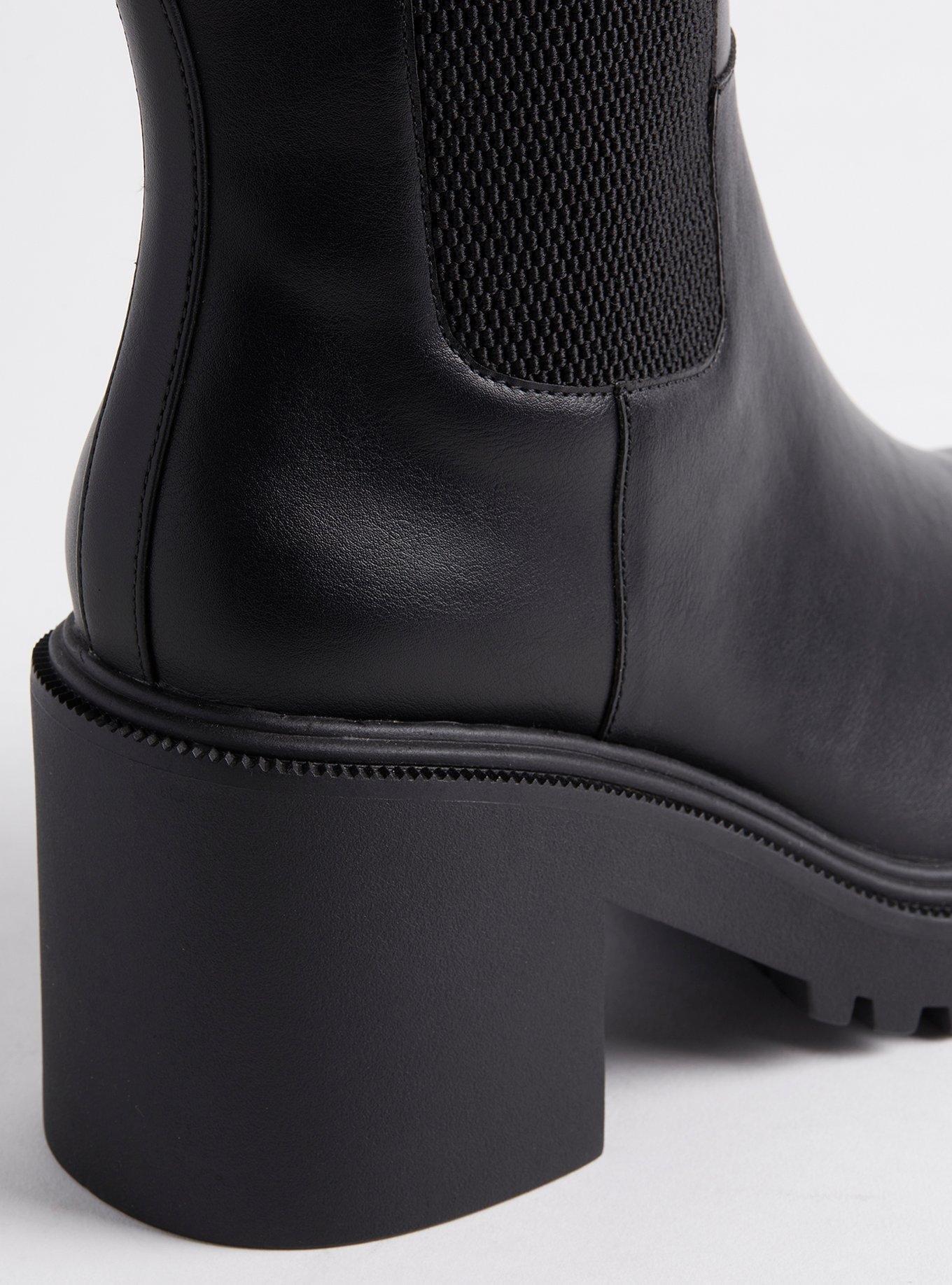 Lug Sole Chelsea Knee Boot (WW