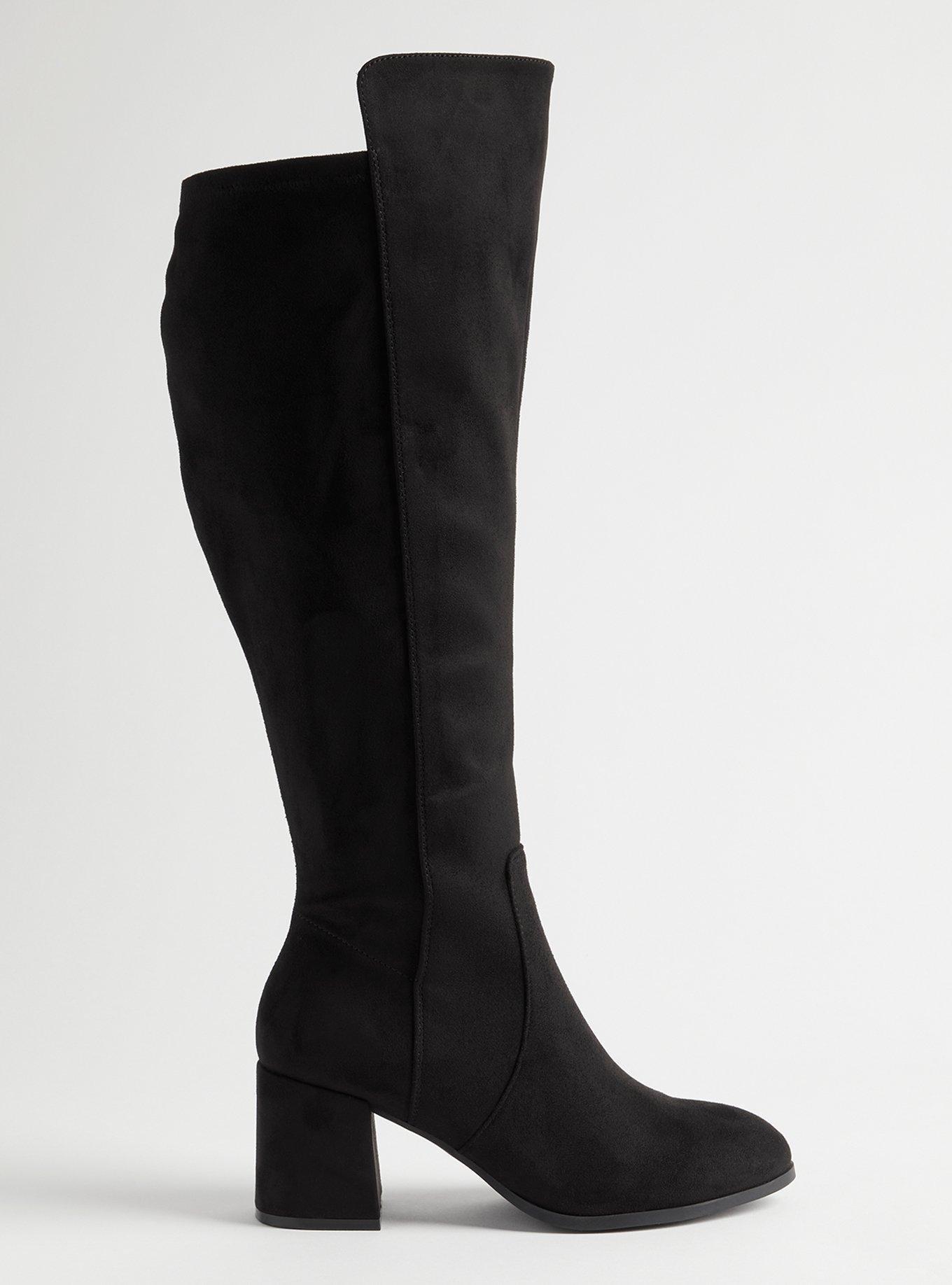 Block Heel Stretch Knee Boot (WW