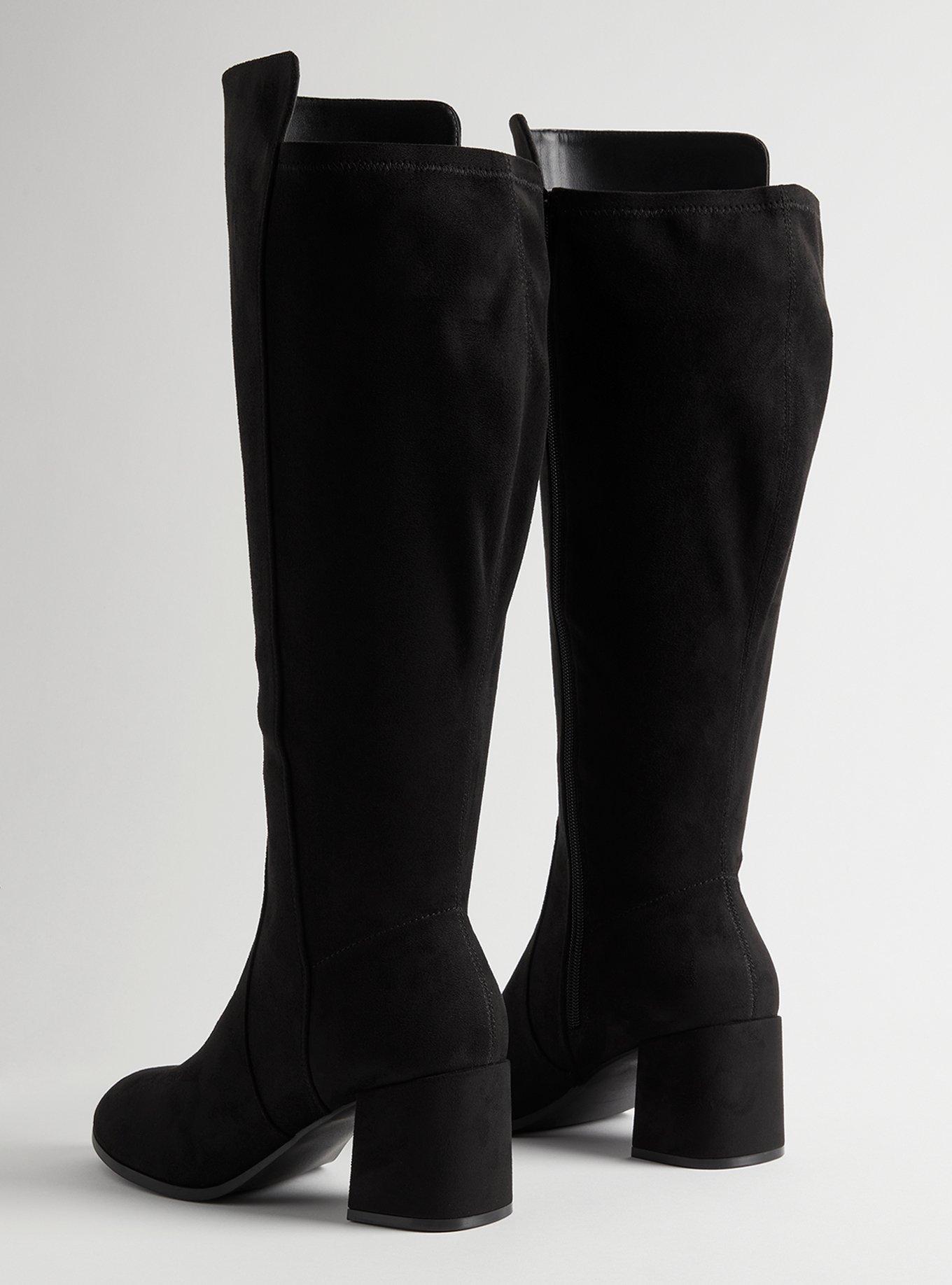 Block Heel Stretch Knee Boot (WW)