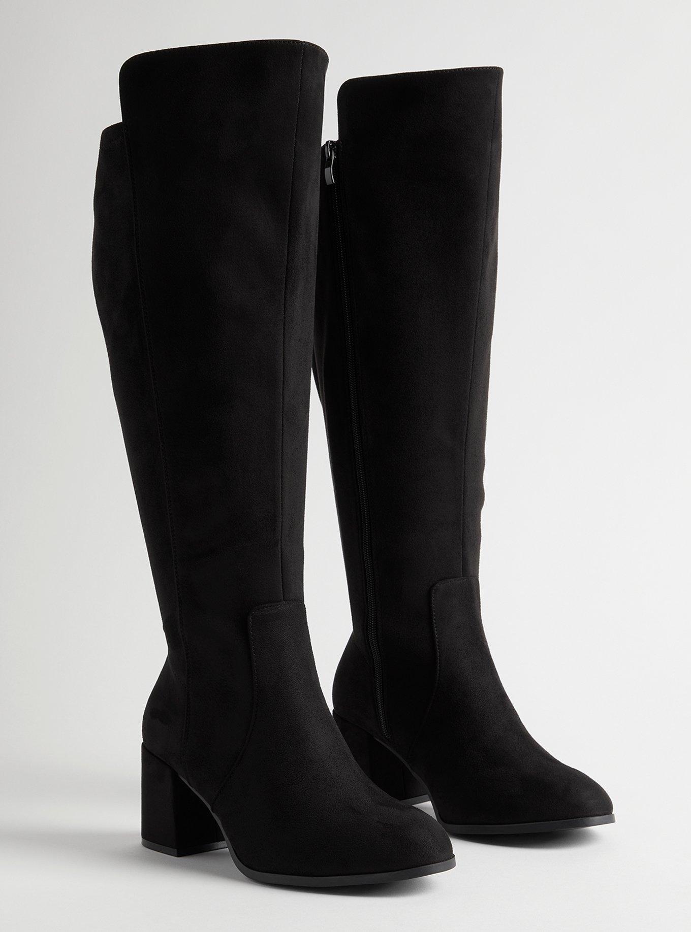 Block Heel Stretch Knee Boot (WW)