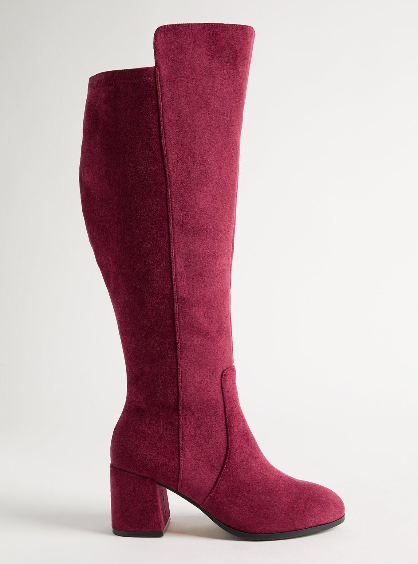 Block Heel Stretch Knee Boot (WW)