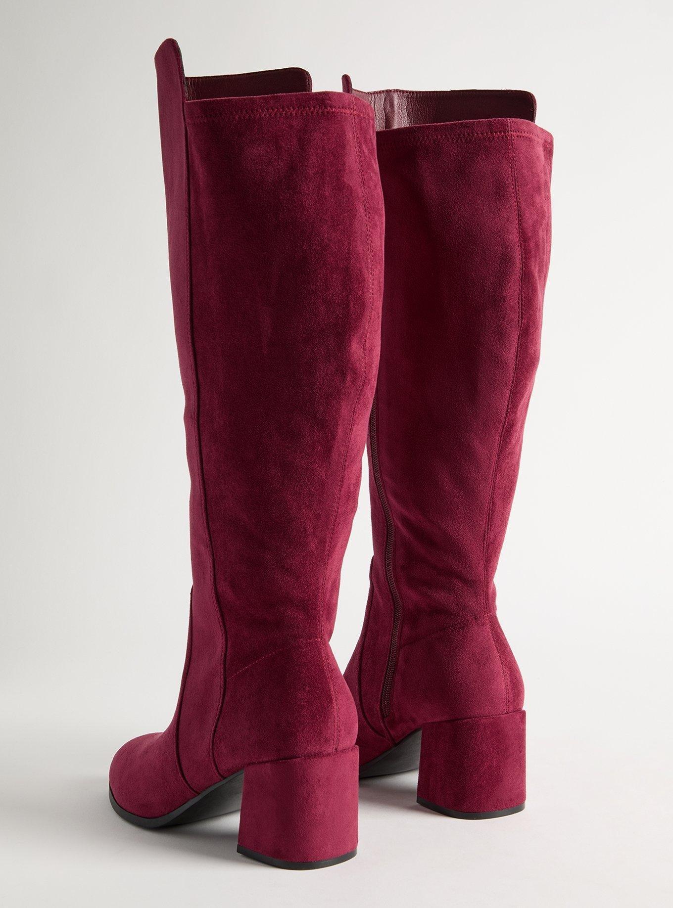 Block Heel Stretch Knee Boot (WW)