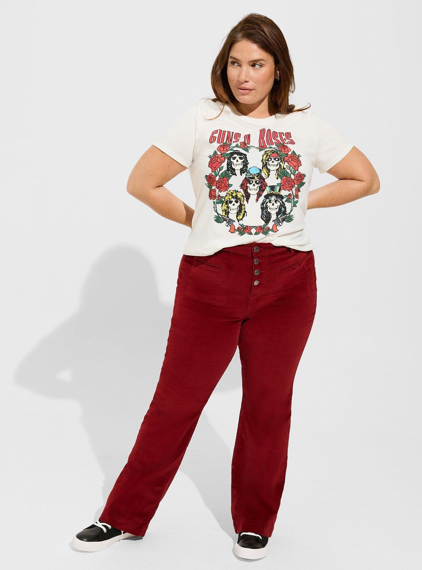 Slim Boot Corduroy High-Rise Jean, RHUBARB, hi-res