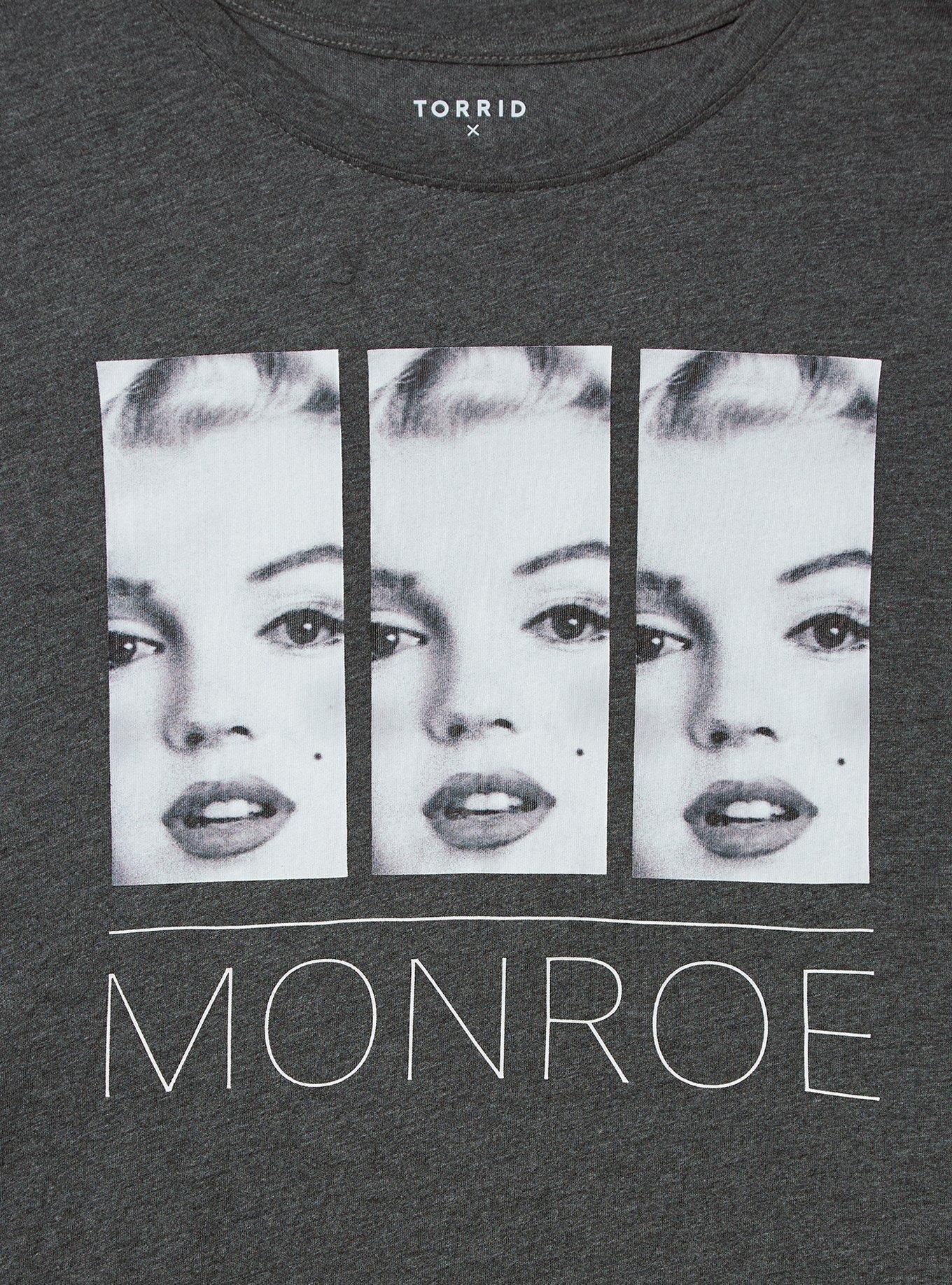 Marilyn Monroe Face Classic Fit Tee, CHARCOAL HEATHER, alternate