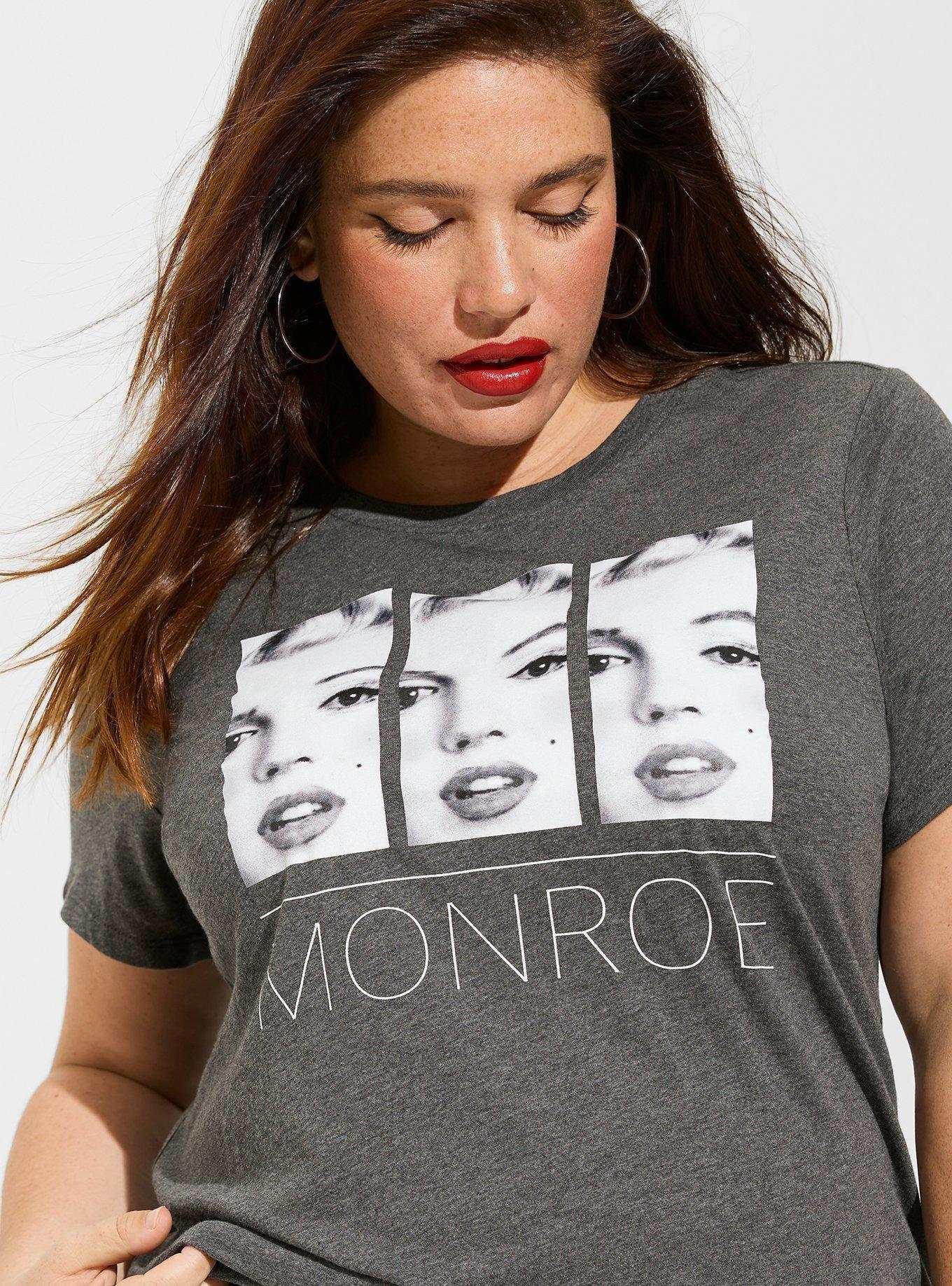 Marilyn Monroe Face Classic Fit Tee, CHARCOAL HEATHER, alternate