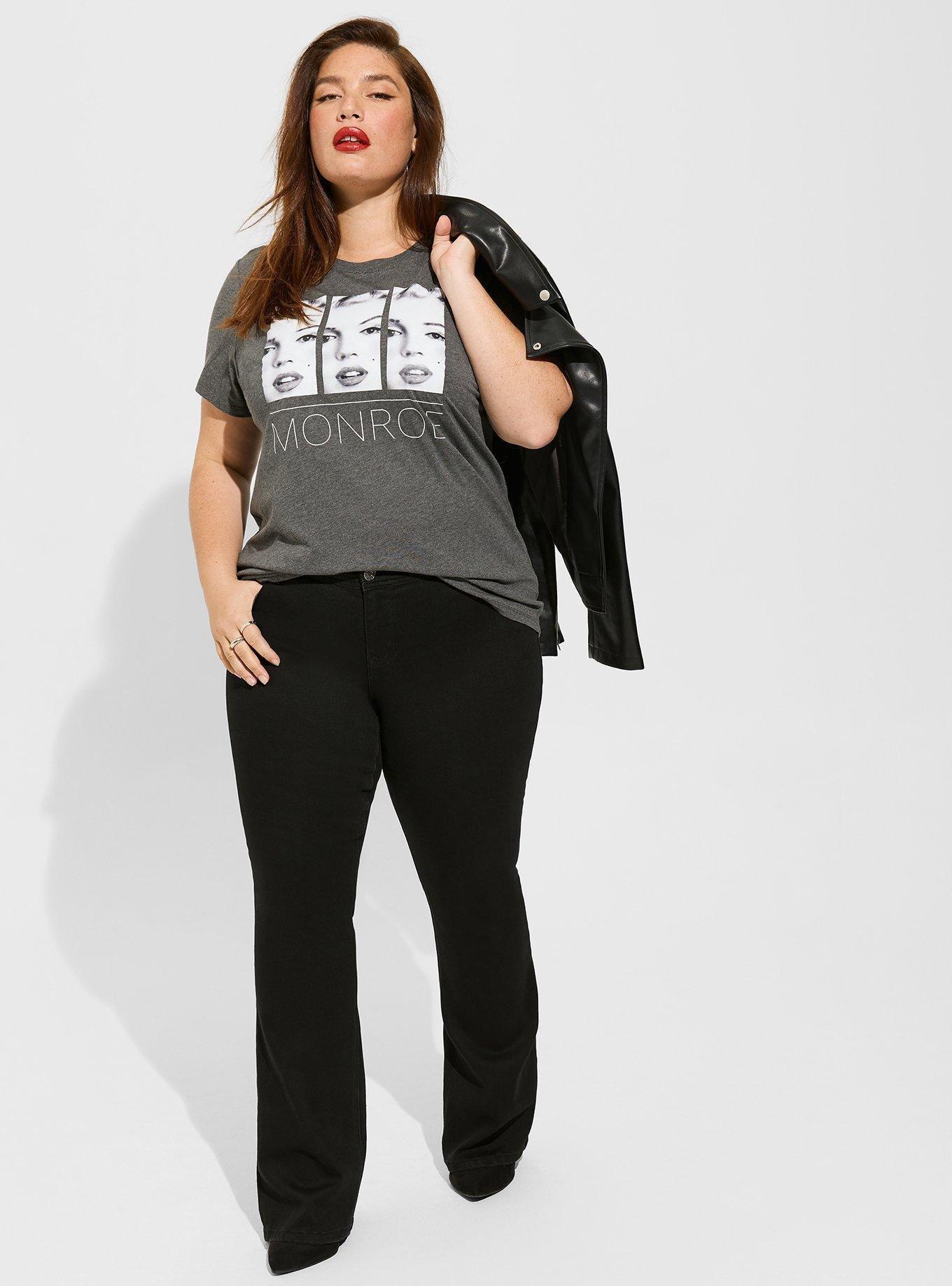 Marilyn Monroe Face Classic Fit Tee, CHARCOAL HEATHER, alternate
