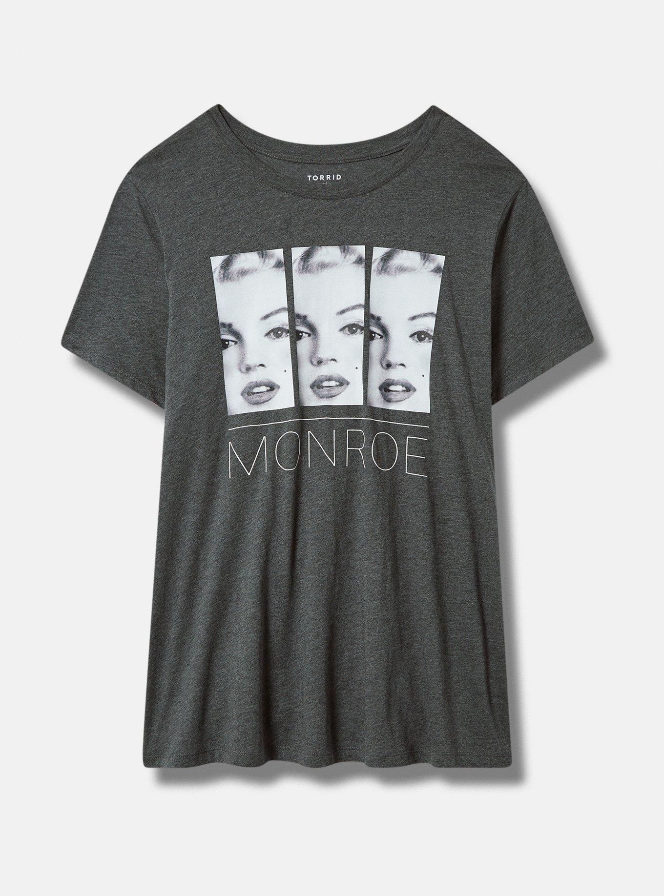 Marilyn Monroe Face Classic Fit Tee, CHARCOAL HEATHER, hi-res