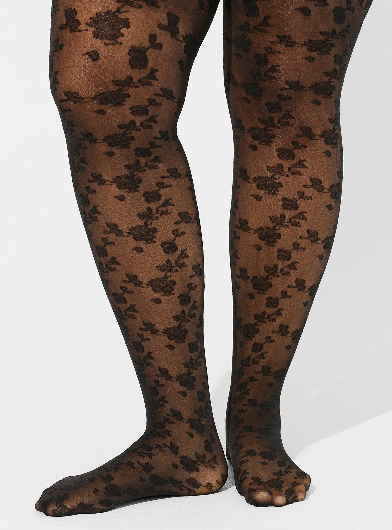 Plus size floral on sale tights