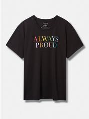 Plus Size Always Proud Relaxed Fit Signature Jersey Crew Neck Tee, DEEP BLACK, hi-res