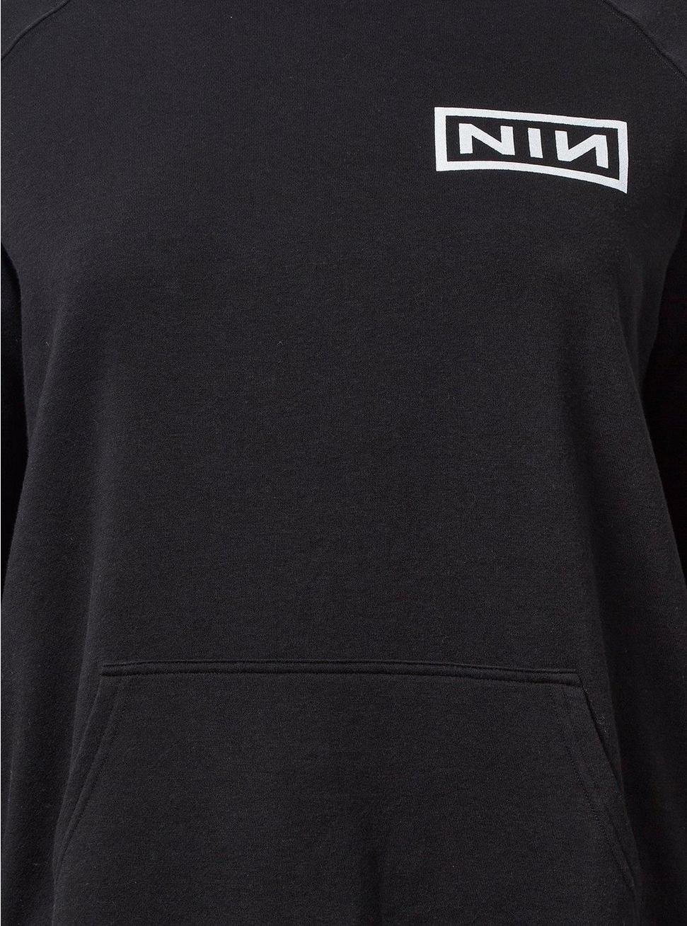 Nine Inch Nails Cozy Fleece Hoodie, DEEP BLACK, alternate