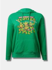Teenage Mutant Ninja Turtles Cozy Fleece Drop Shoulder Hoodie, GREEN, hi-res
