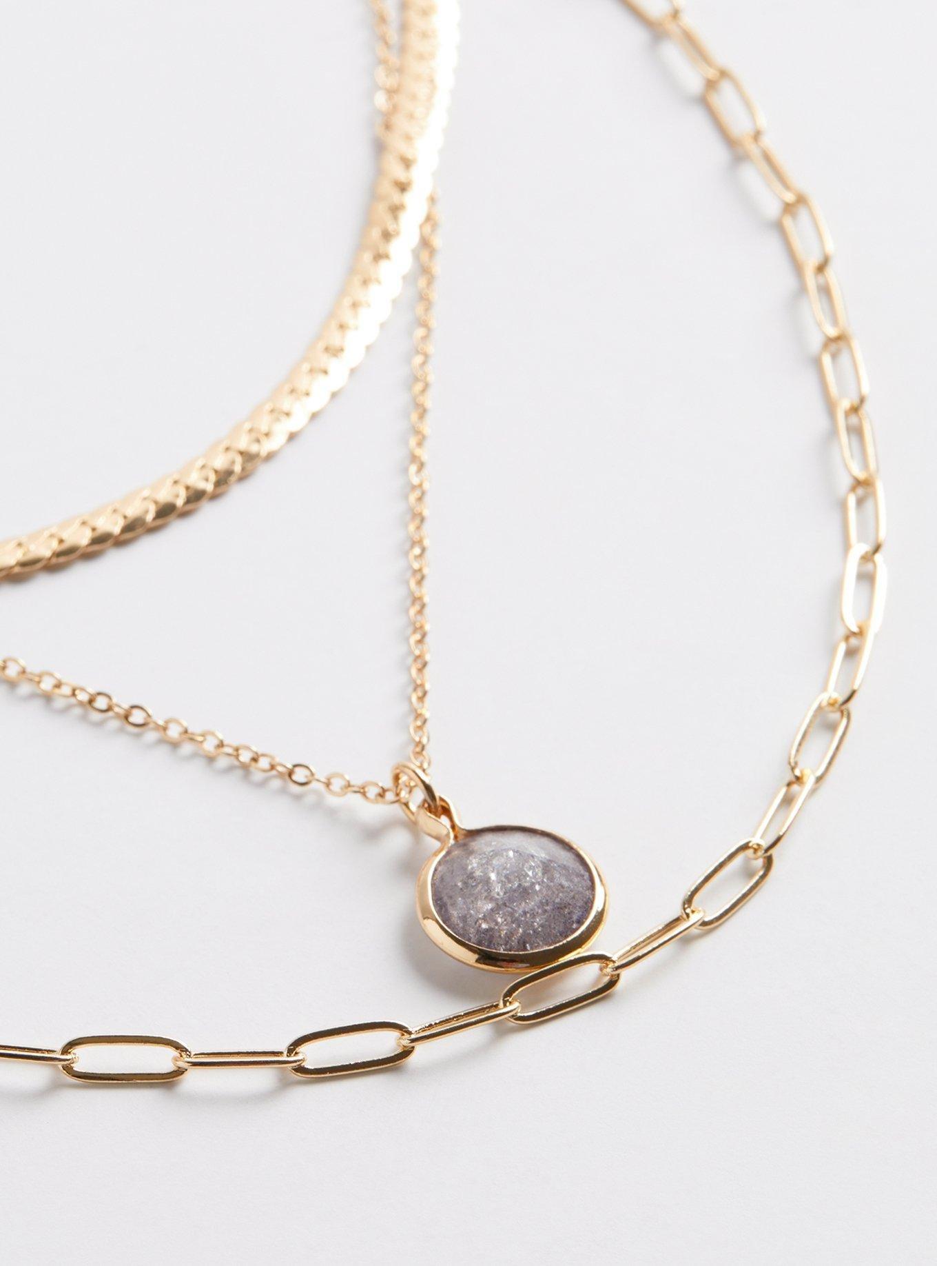 Delicate layered store necklace