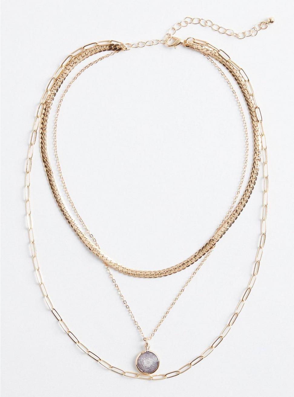 Plus Size Delicate Layered Necklace, , hi-res