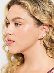 Plus Size Cuff And Stud Earring Set, , hi-res