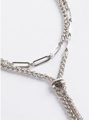 Link Layered Y Neck Necklace , , alternate