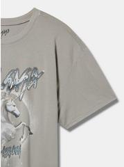 Lady Gaga Relaxed Fit Cotton Boxy Tee, GREY, alternate