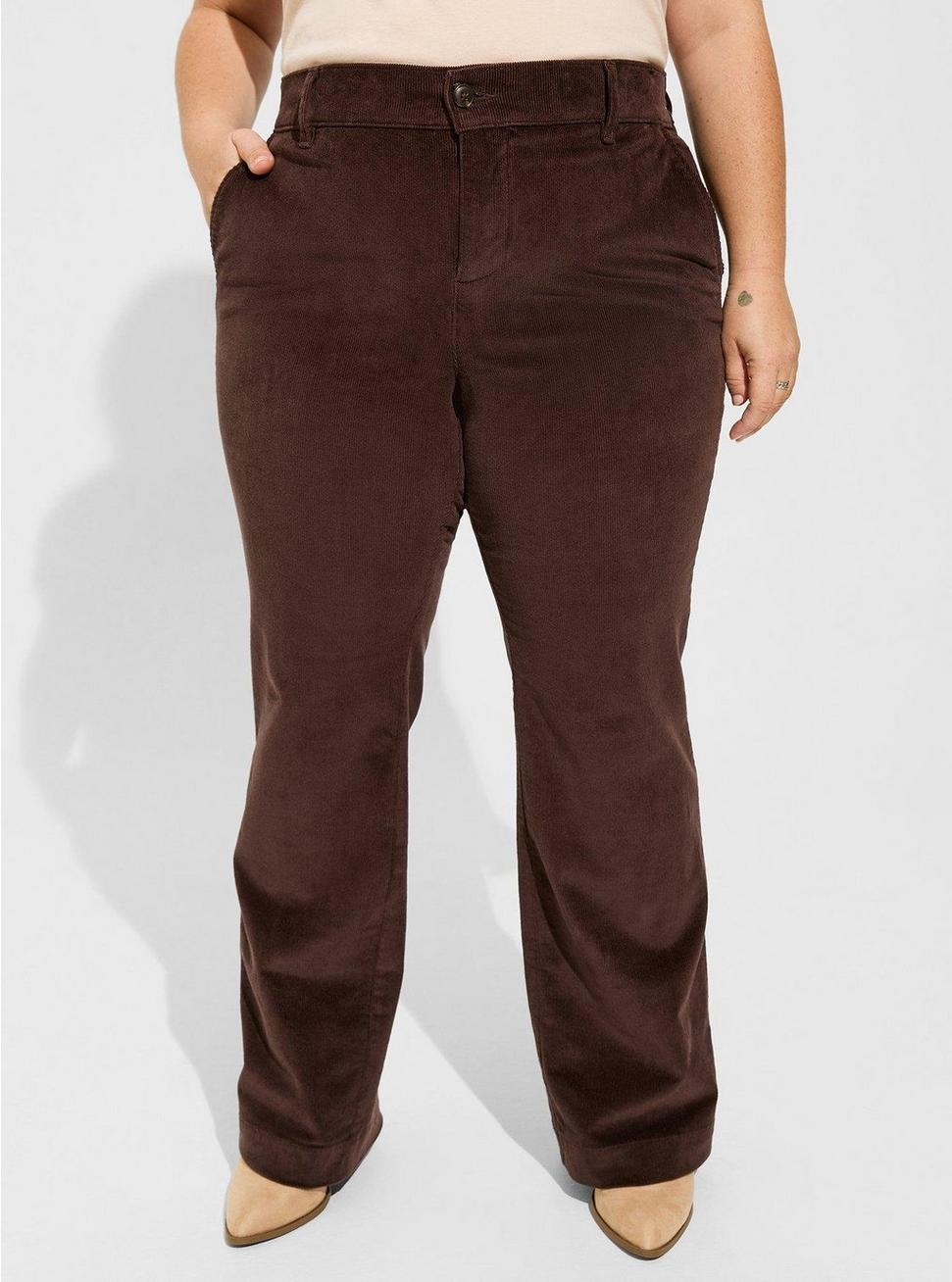 Comfort Flex Trouser Boot Corduroy High-Rise Jean, BROWN, alternate