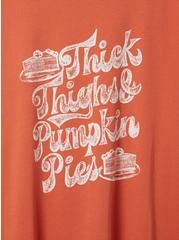 Thick Thighs & Pumpkin Pies Vintage Cotton Crew Neck Tee, GINGER SPICE, alternate