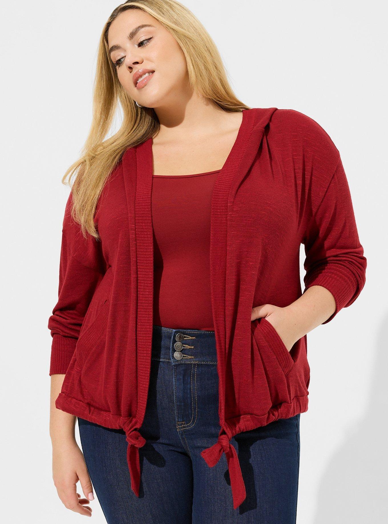 Plus size hotsell hooded cardigan