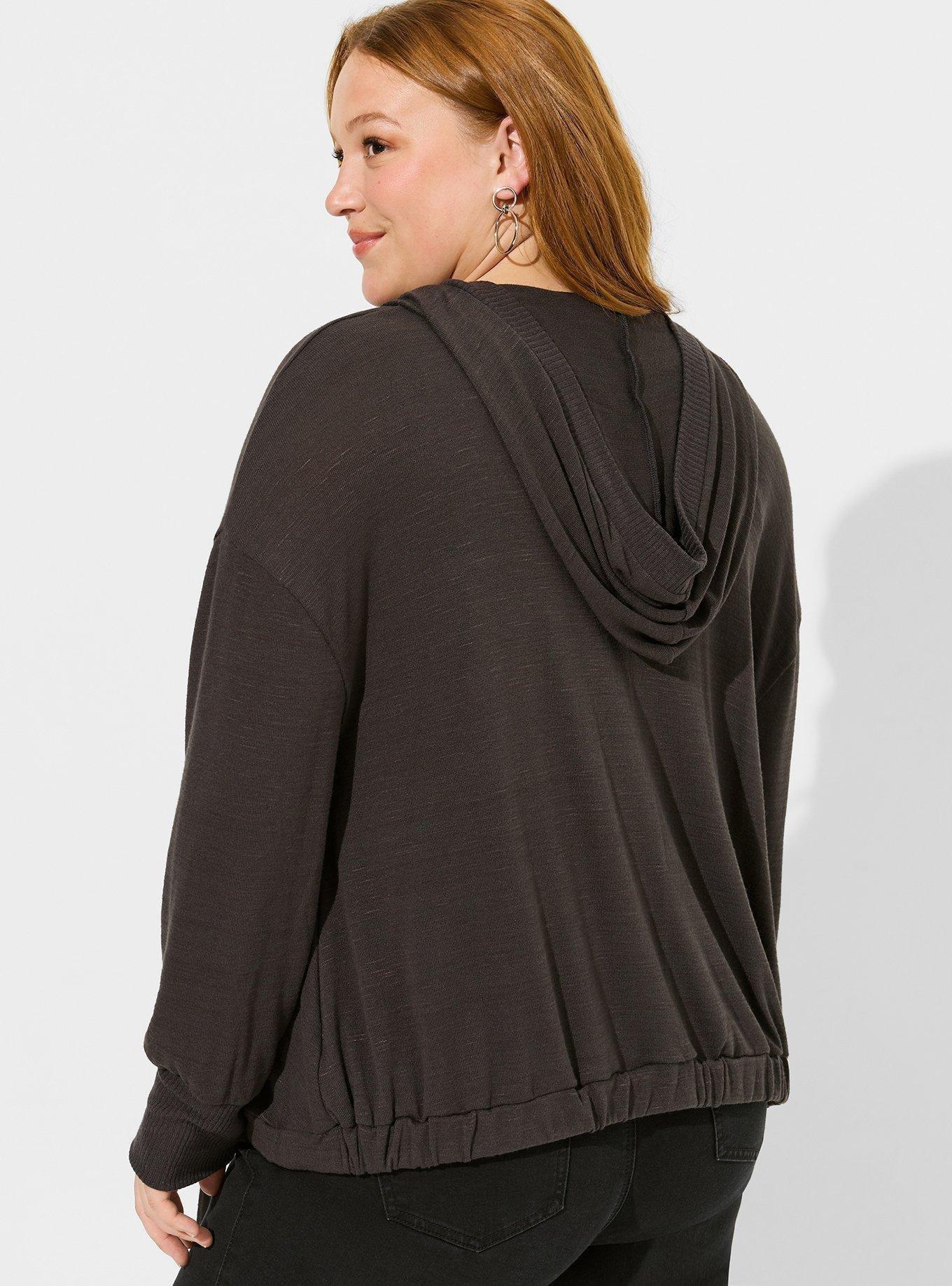 Basic Sweatshirt In Plus Size Forever Comfort™ Collection - Light Heather  Grey Grey | NYDJ