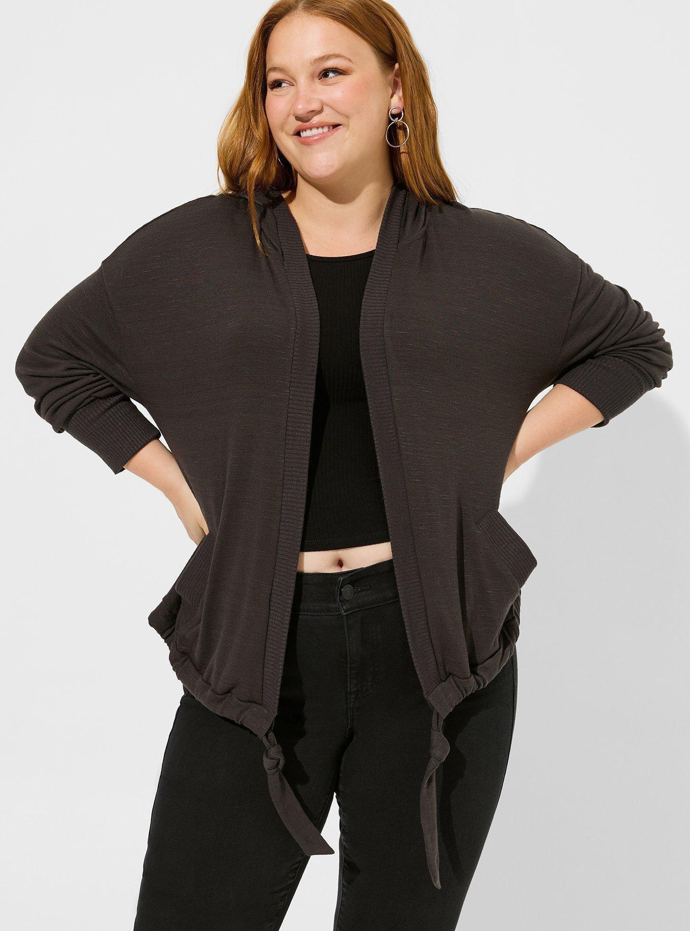 Soft discount hooded cardigan