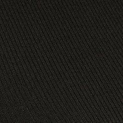 Super Soft Rib Mock Neck Short Sleeve Top, DEEP BLACK, swatch