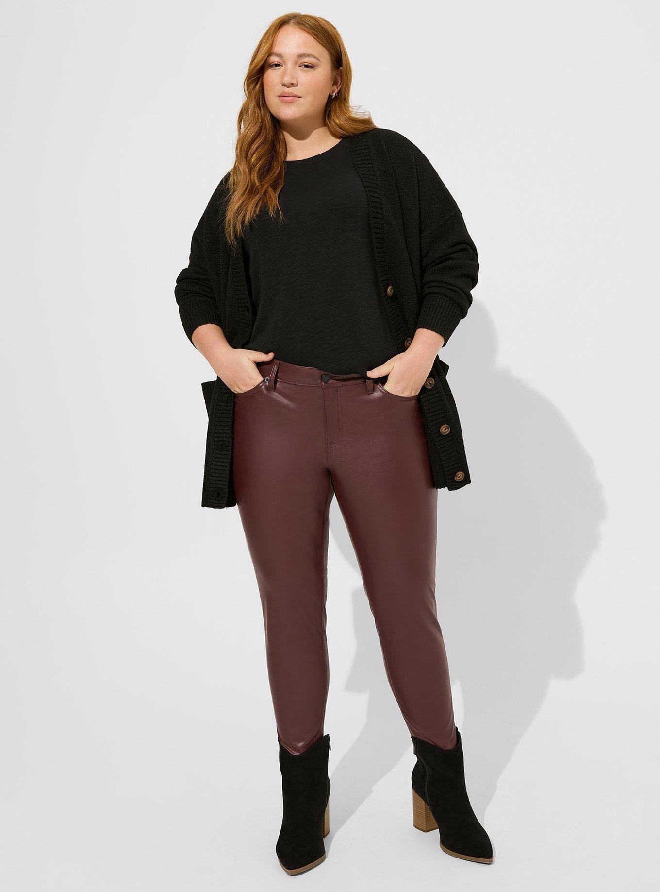 Lands' End Women's Plus Size Active 5 Pocket Pants - 1x - Rich Burgundy :  Target