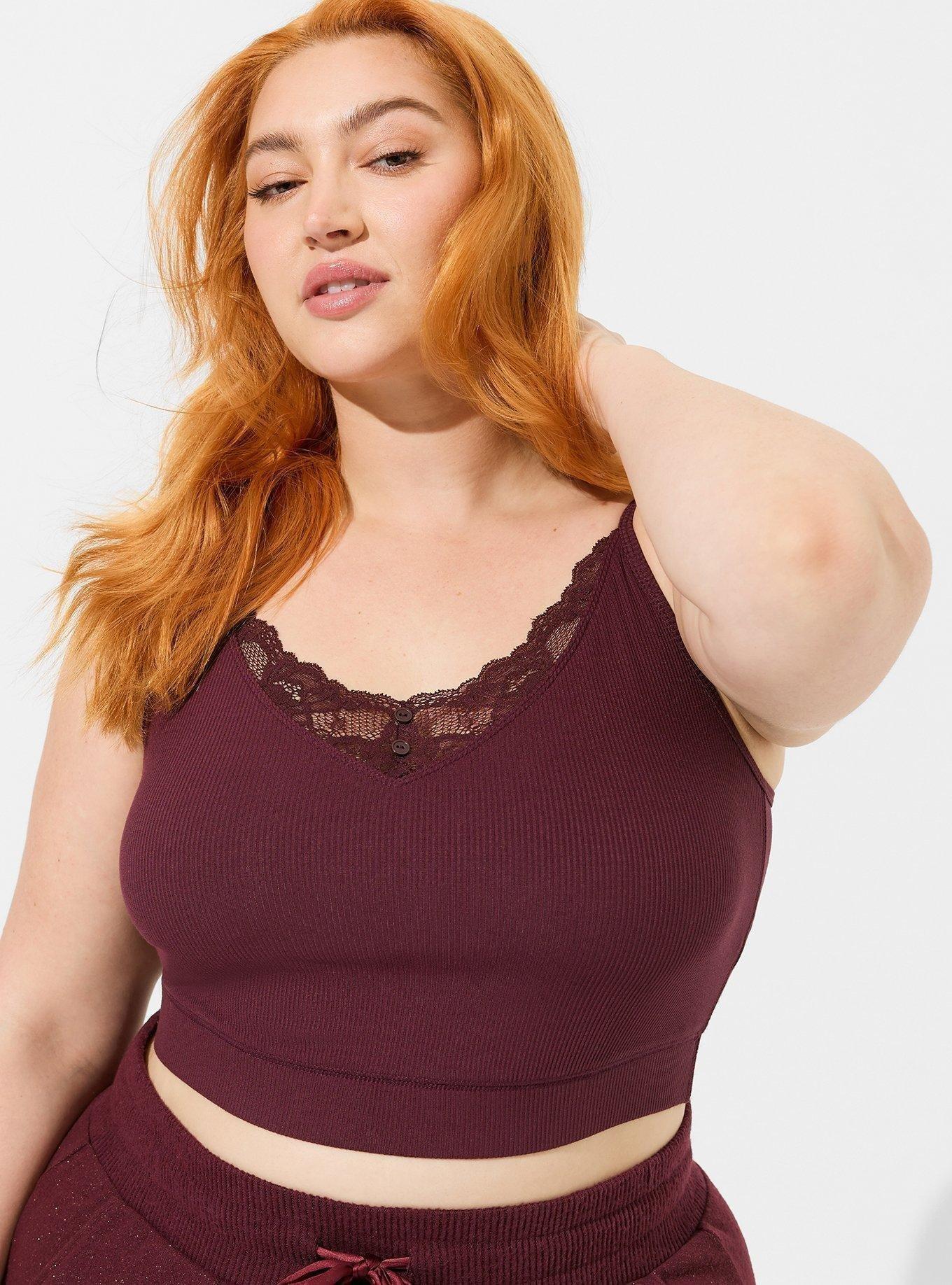 Plus Size - Super Soft Rib Lounge Crop Cami - Torrid